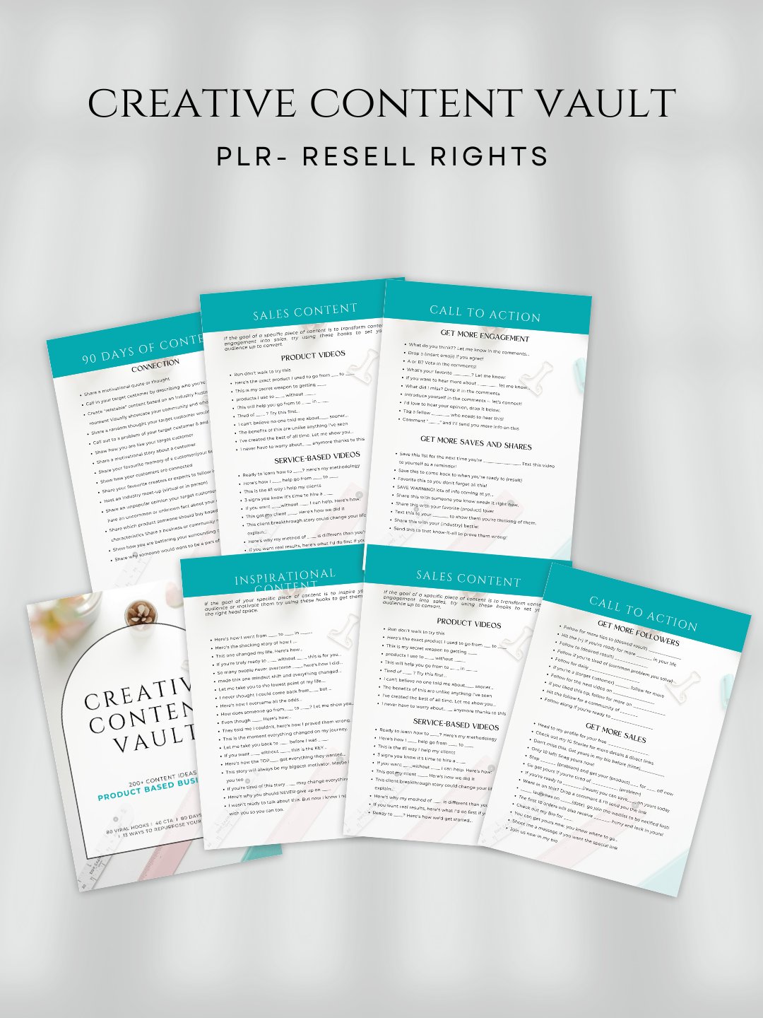 Creative Content Vault – 400+ PLR Content Ideas, Hooks, CTAs & Canva Planner Templates for Product-Based Businesses product image (2)