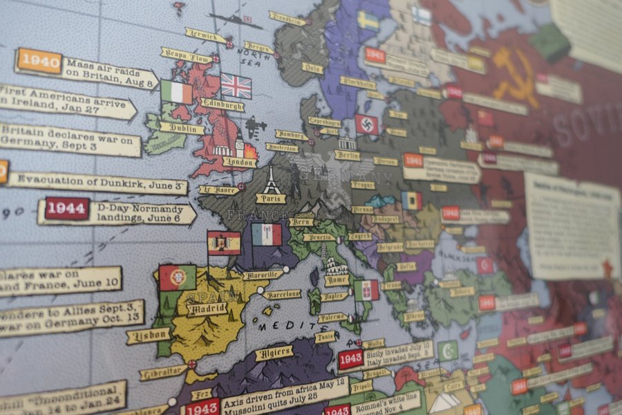 Ultimate WW2 Infographic Map | Framed w/Front Protector (RECOMMENDED) product image (6)