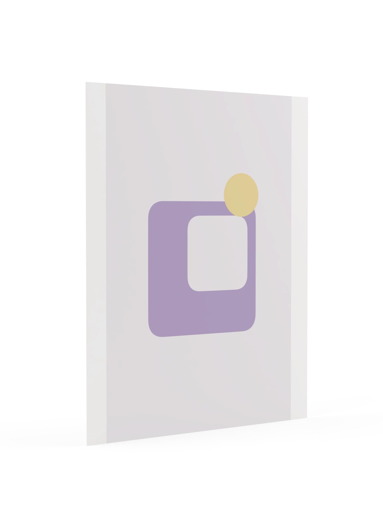 Lilac Mid Century Shape Print | Pastel Bathroom Wall Art product image (4)