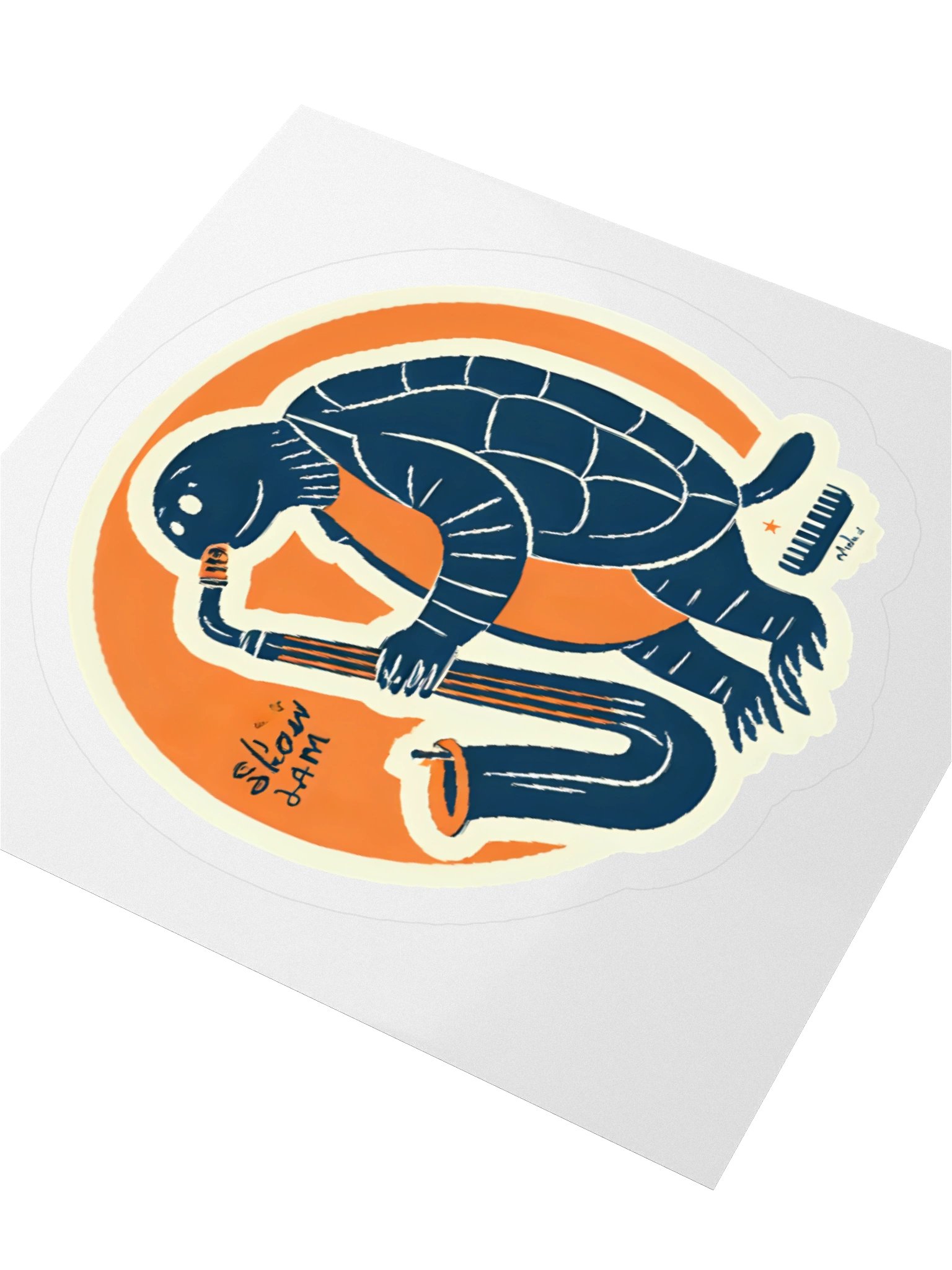 Saxy Turtle Kiss Cut Sticker product image (3)