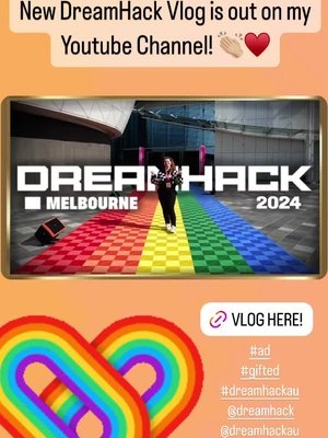 My vlog for DreamHack Melbourne is out now on my YouTube Channel! 🌈📸 You can find the video among other event vlogs by clicking the link in my bio or by searching https://youtube.com/@justelliewilldo ♥️ Hope y’all enjoy!  #fyp #tiktok #twitch #blog #vlog #vlogger #youtuber #streamer #creator #content #contentcreator #event #dreamhack #dreamhackaus #dreamhackmelbourne #DH #melbourne #convention #expo #rodlaverarena #friends #creatorpass #indiegames #esports #couplegoals #travel #traveltok #viral #trending #cosplay #ad #gifted #gamer #gamergirl 