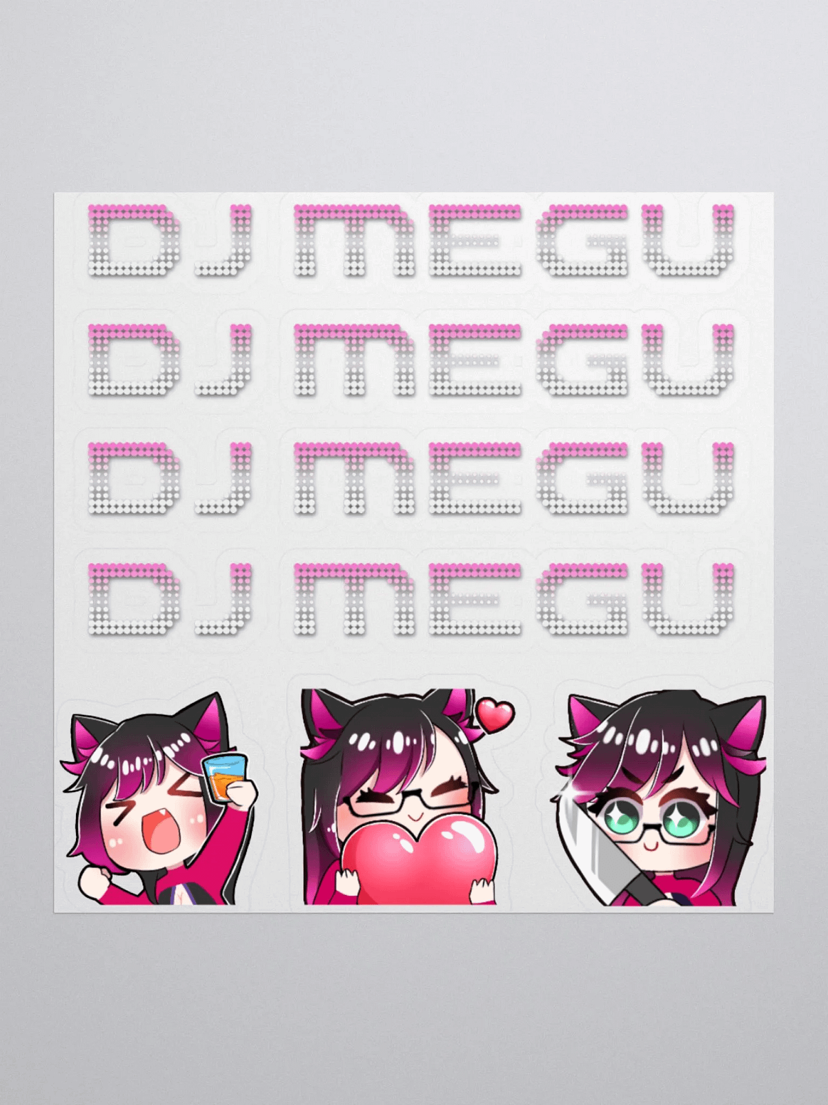 DJ Megu Logo Sticker Set | DJ Megu Swag