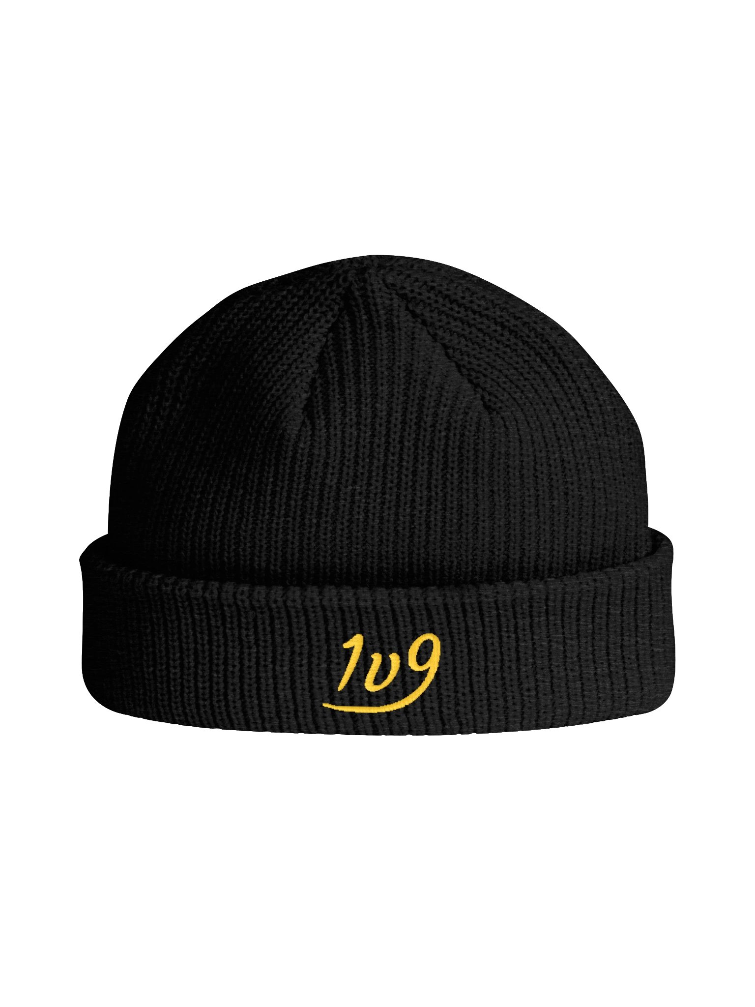 1v9 Fisherman Beanie – Gold Stitch product image (1)
