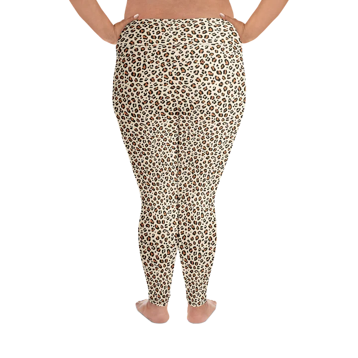 Comfortable Plus Size Leggings Brown Leopard Print product image (2)