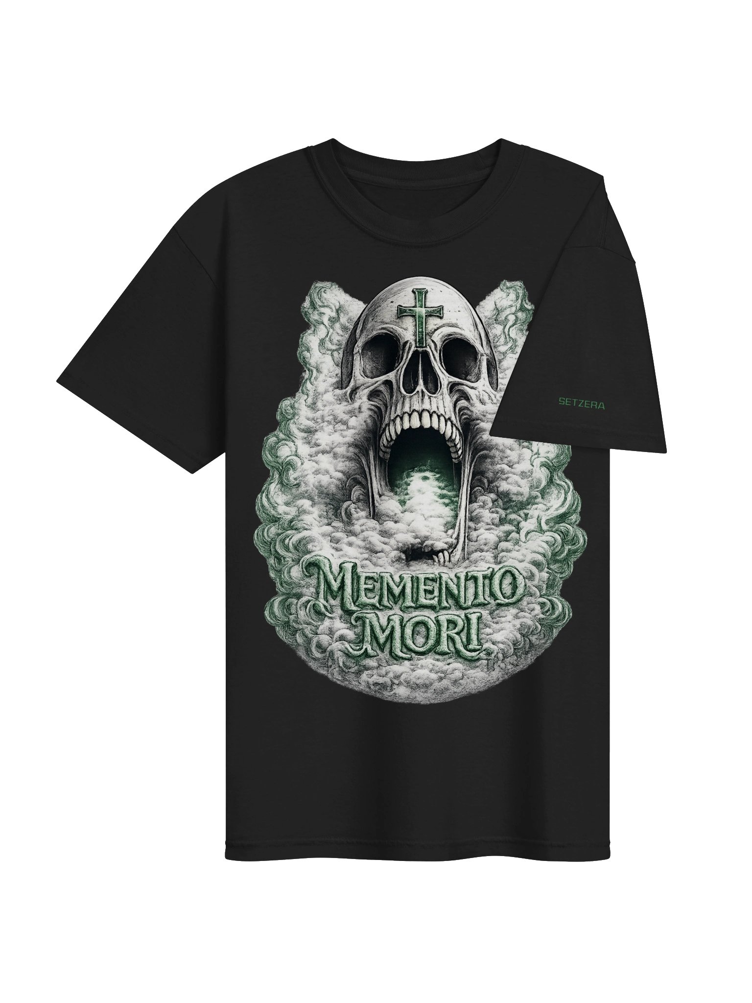 Memento Mori Skull Tee (Green) product image (4)