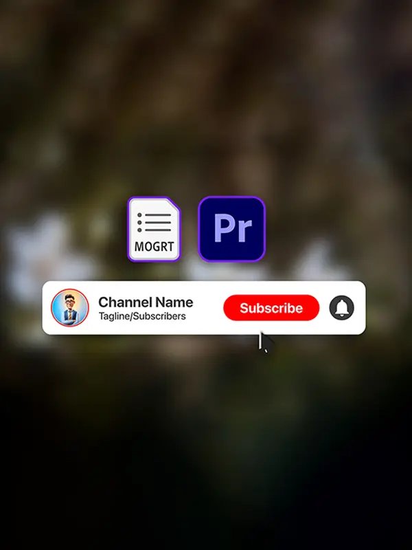 Customizable Subscribe Button Template for Adobe Premiere Pro (MOGRT Format) product image (2)