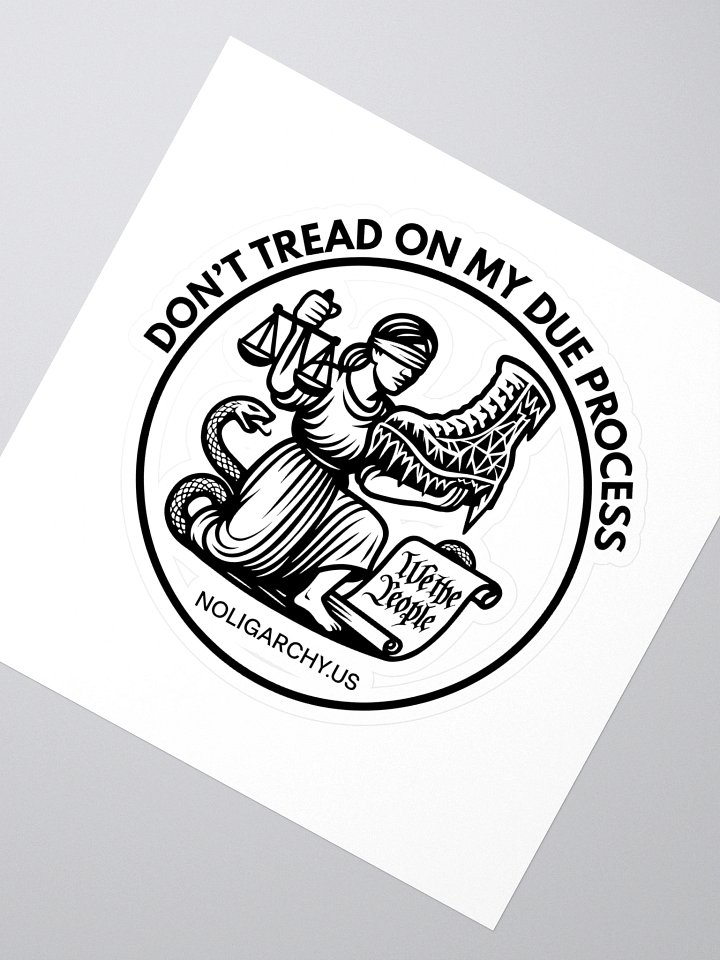 Don't Tread On Our Due Process - white-sticker product image (2)