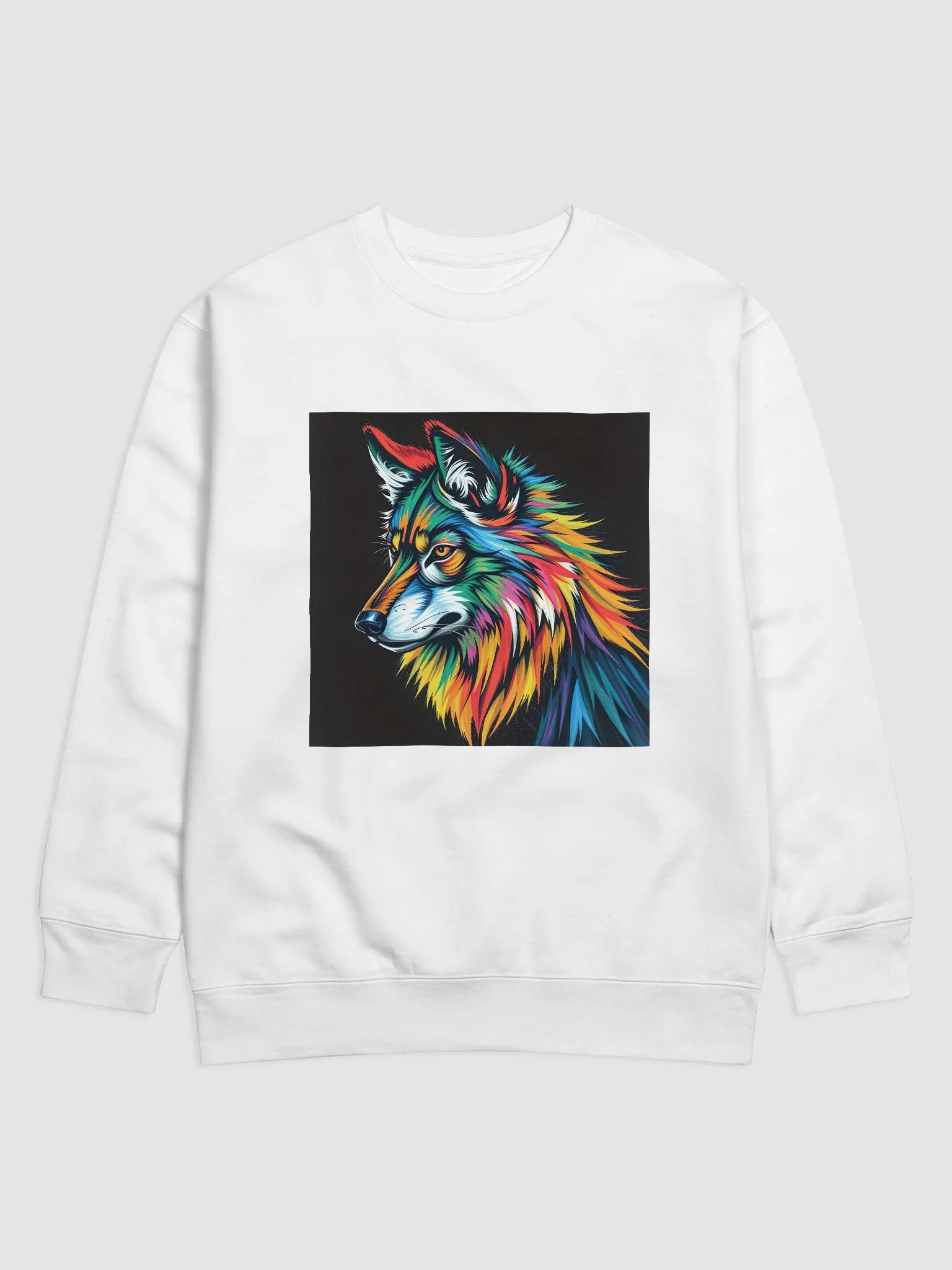 Vibrant Wolf Brushstroke Sweatshirt product image (1)