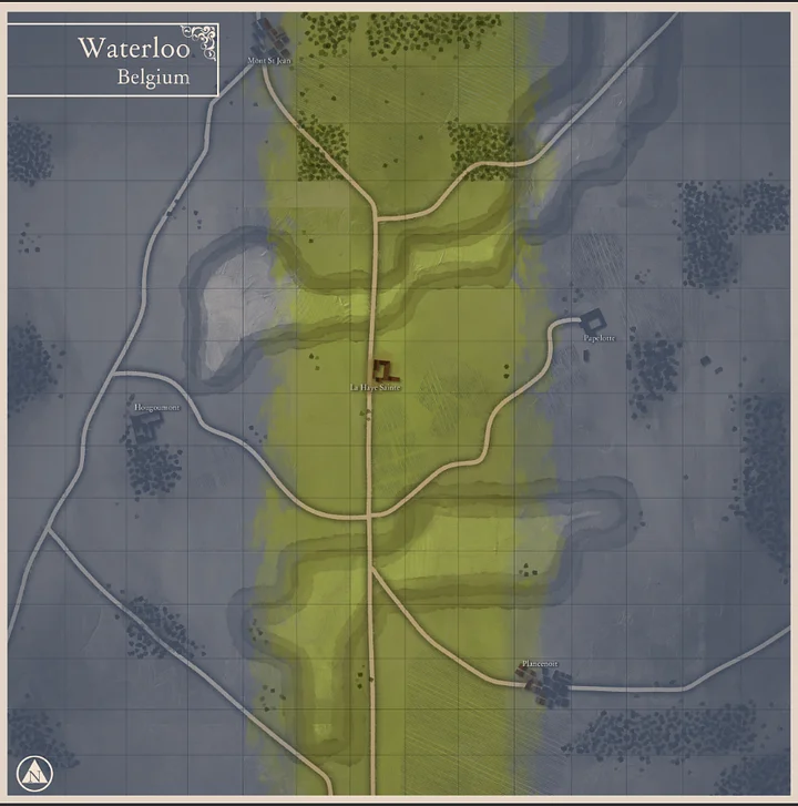 Waterloo battle map. product image (2)
