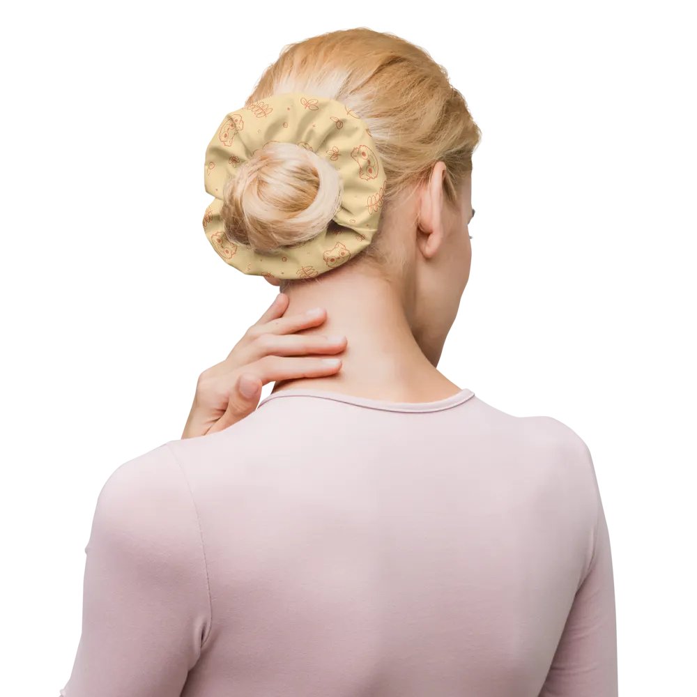 Orange recycled scrunchie | Woodland frens product image (10)