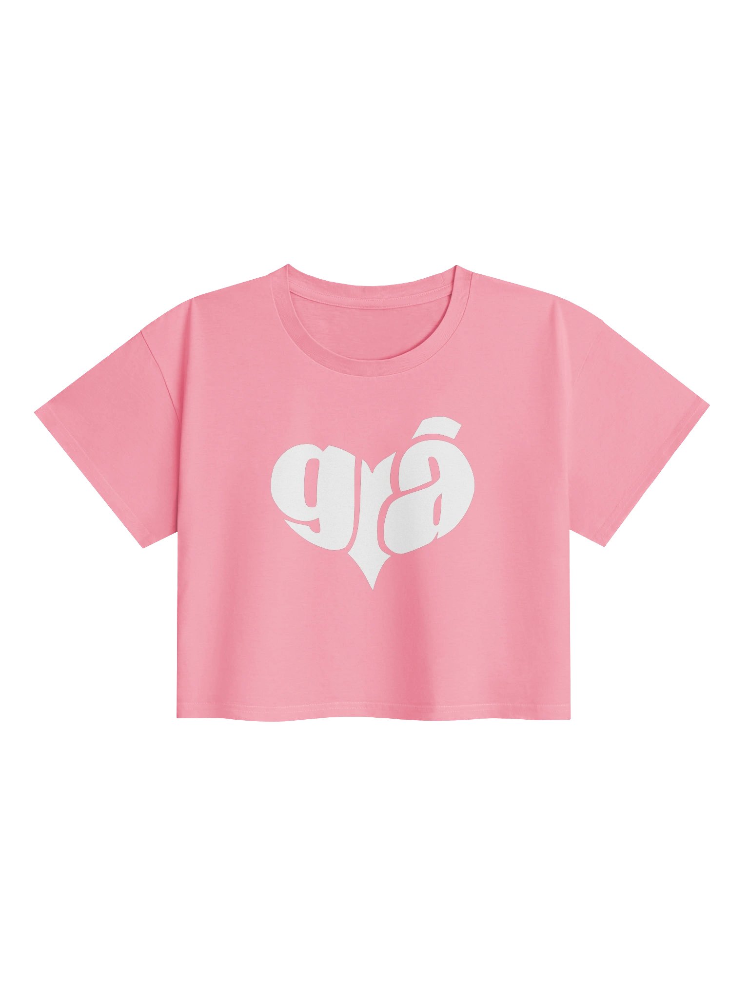 Grá Means Love 🩷 Pink Premium Crop Tee in Irish / Gaeilge / Gaelic product image (1)
