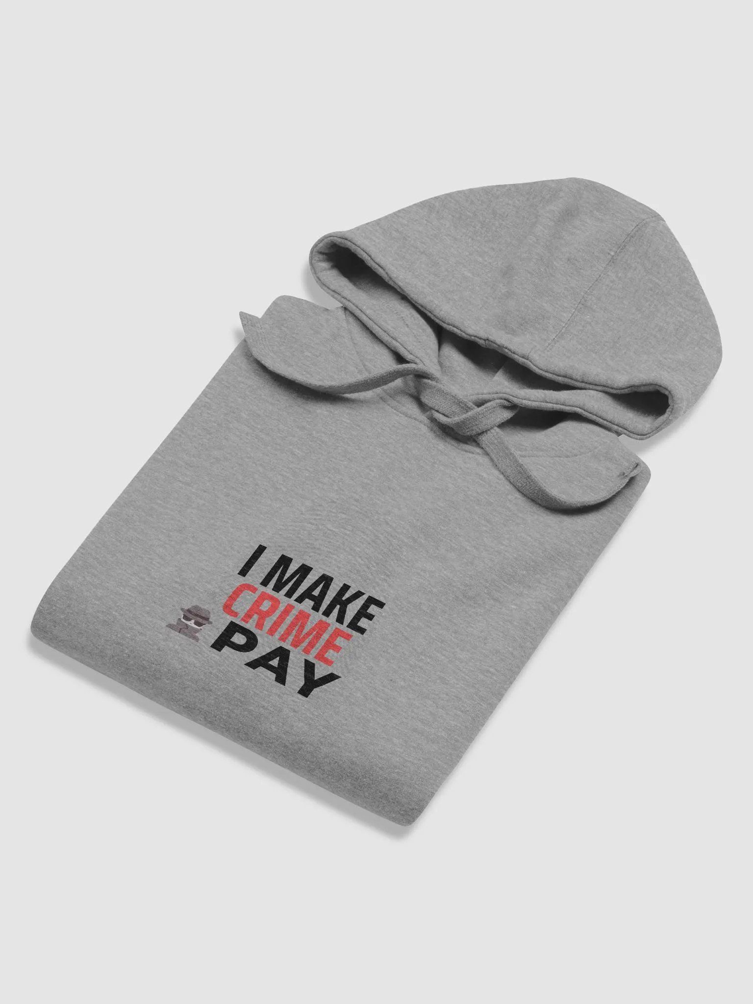 I Make Crime Pay - Writer's Unisex Grey Hoodie product image (6)