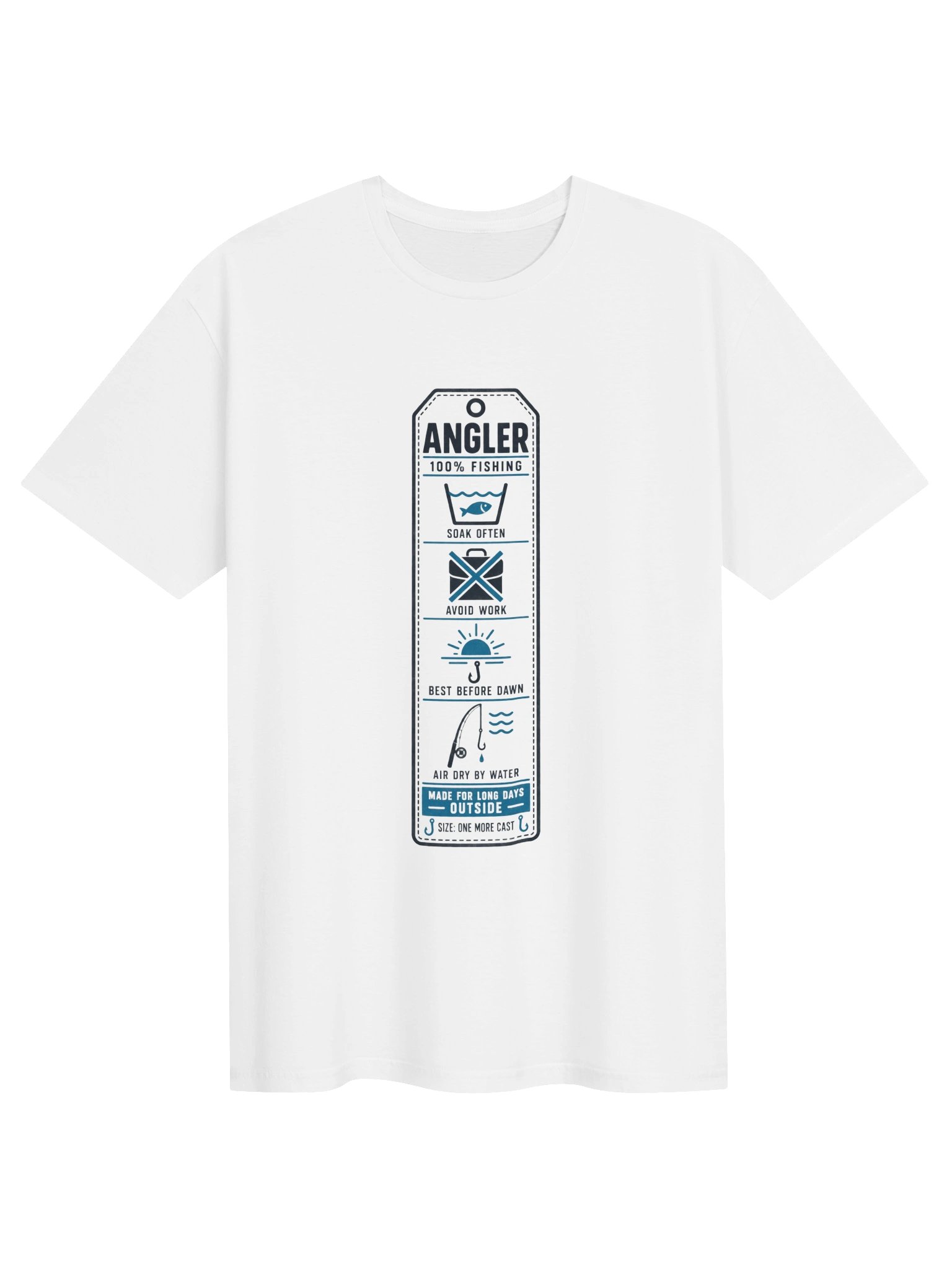 Care Instructions for an Angler T-Shirt product image (31)