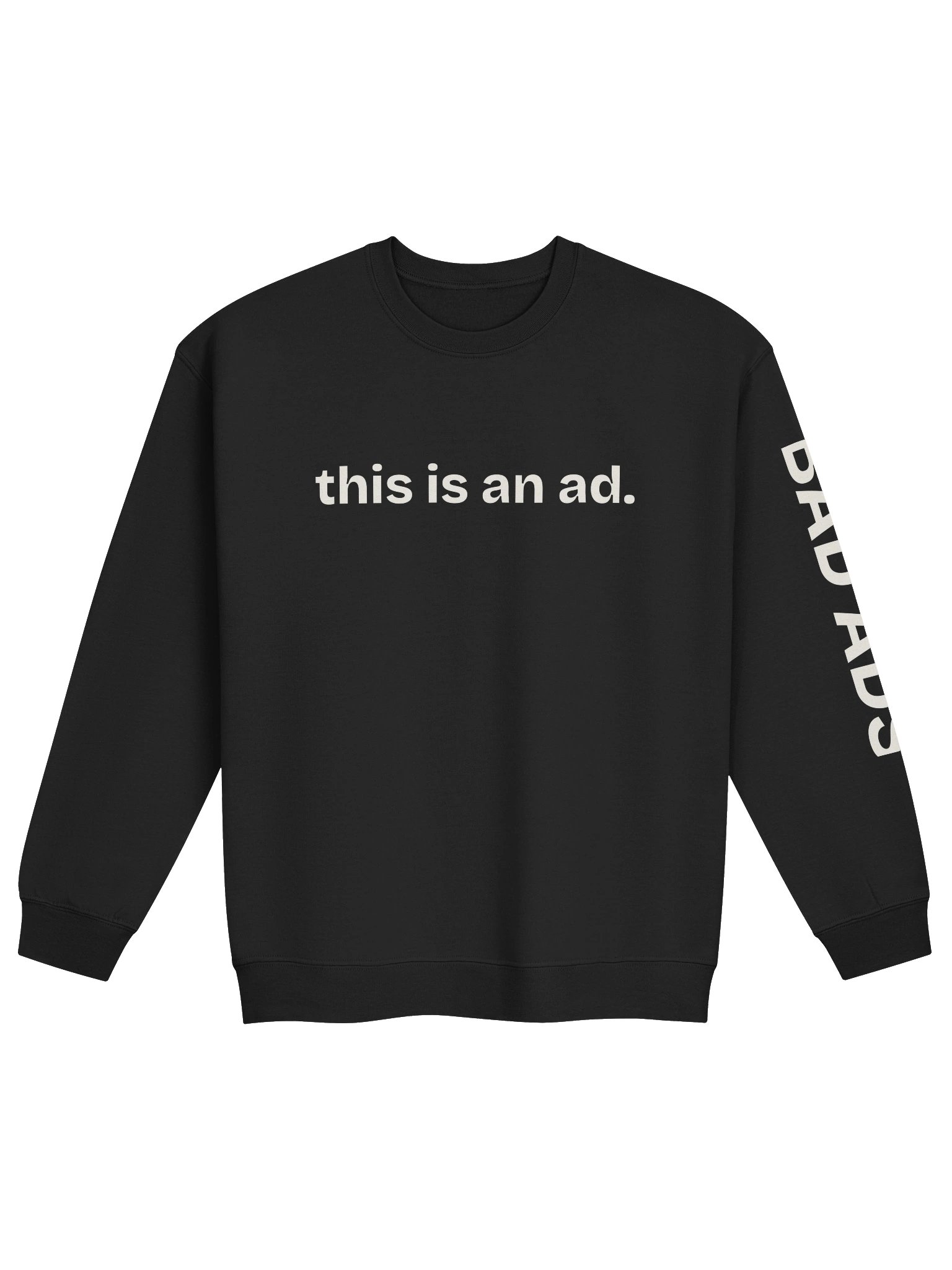 this is an ad. Crewneck product image (3)