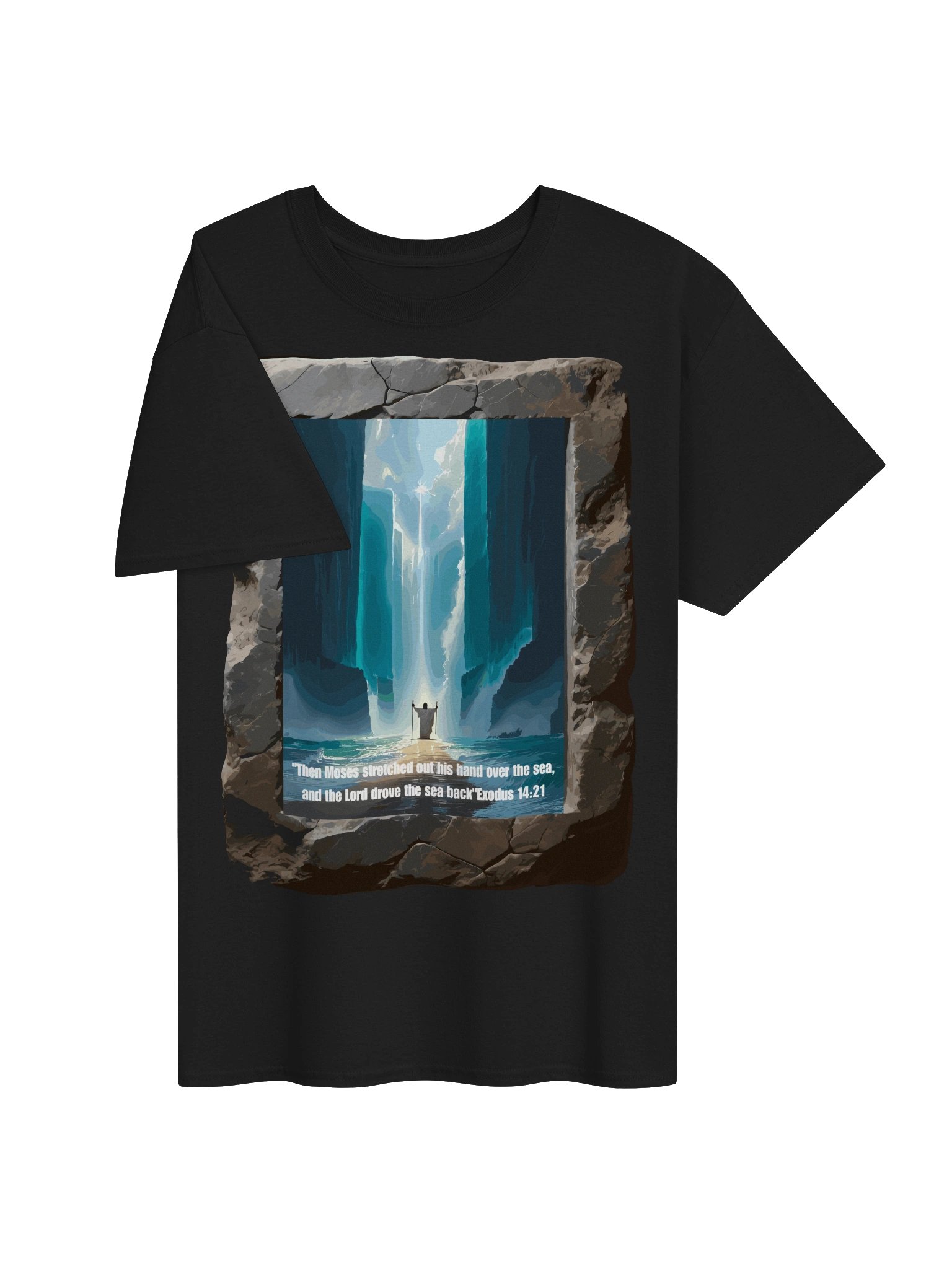 Exodus 14:21 Moses and the Parted Sea Tee product image (3)