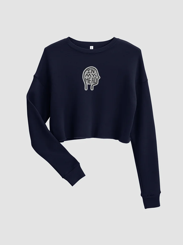 In My Head (bubble design) embroidered Fleece Crop Sweatshirt product image (2)