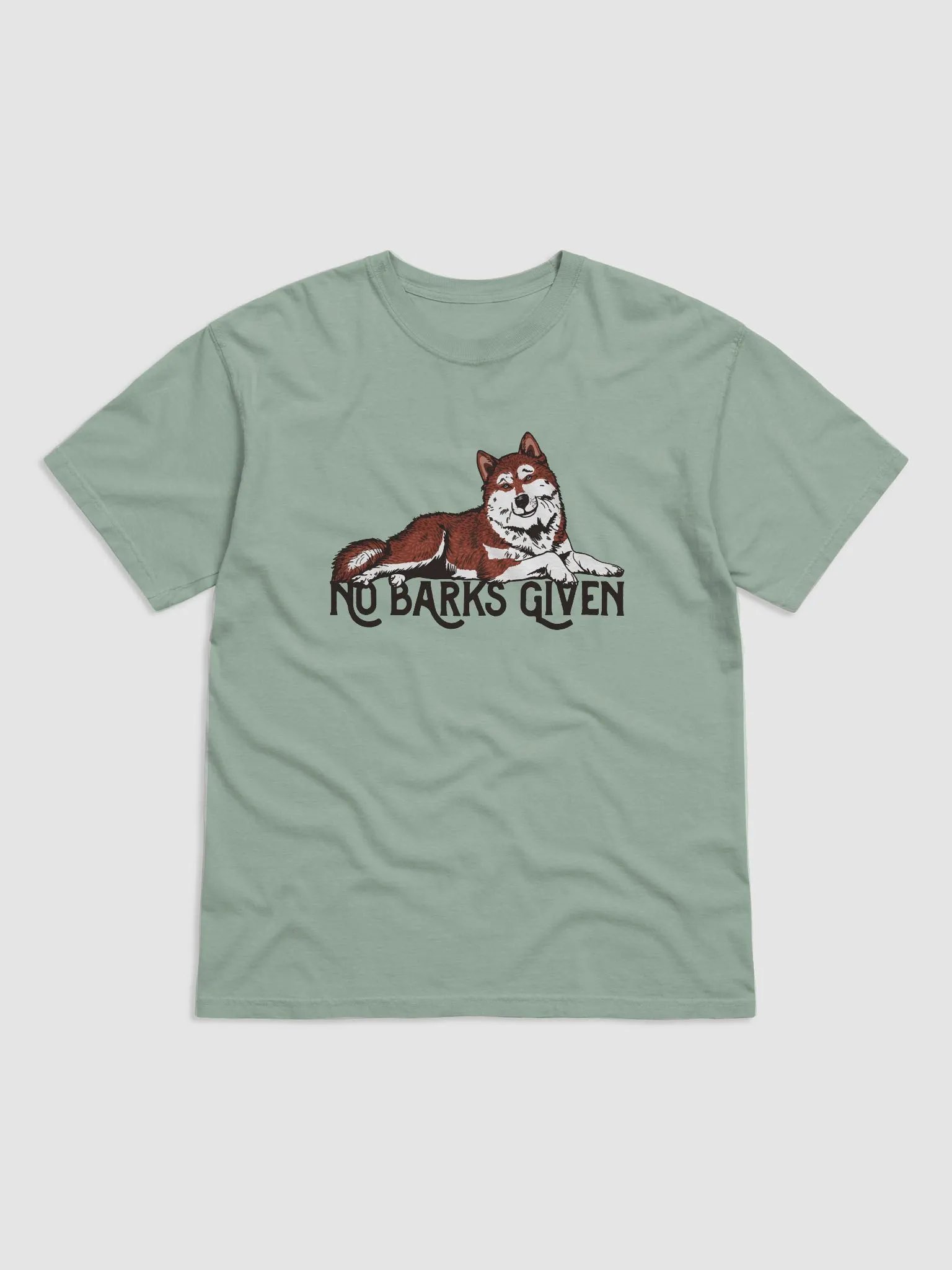 No Barks Given T-Shirt of a Siberian Husky (Red) | Funny T-Shirt for Siberian Husky Paw-rents product image (1)