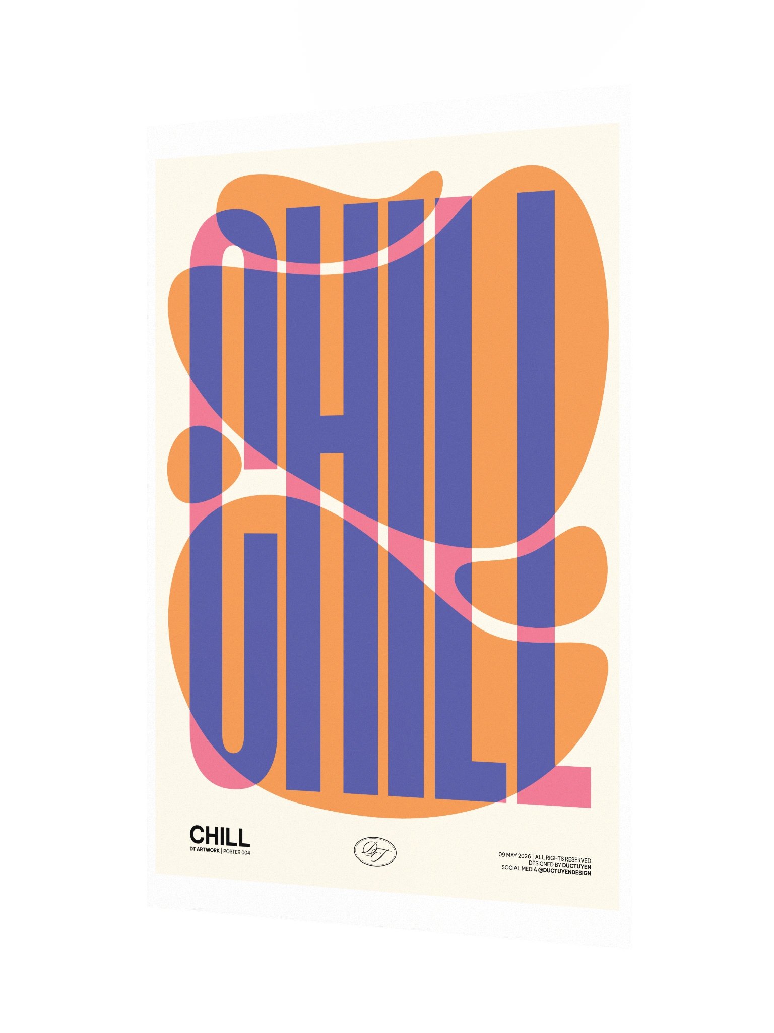 "CHILL" Typography Print Poster (Unframe) product image (6)