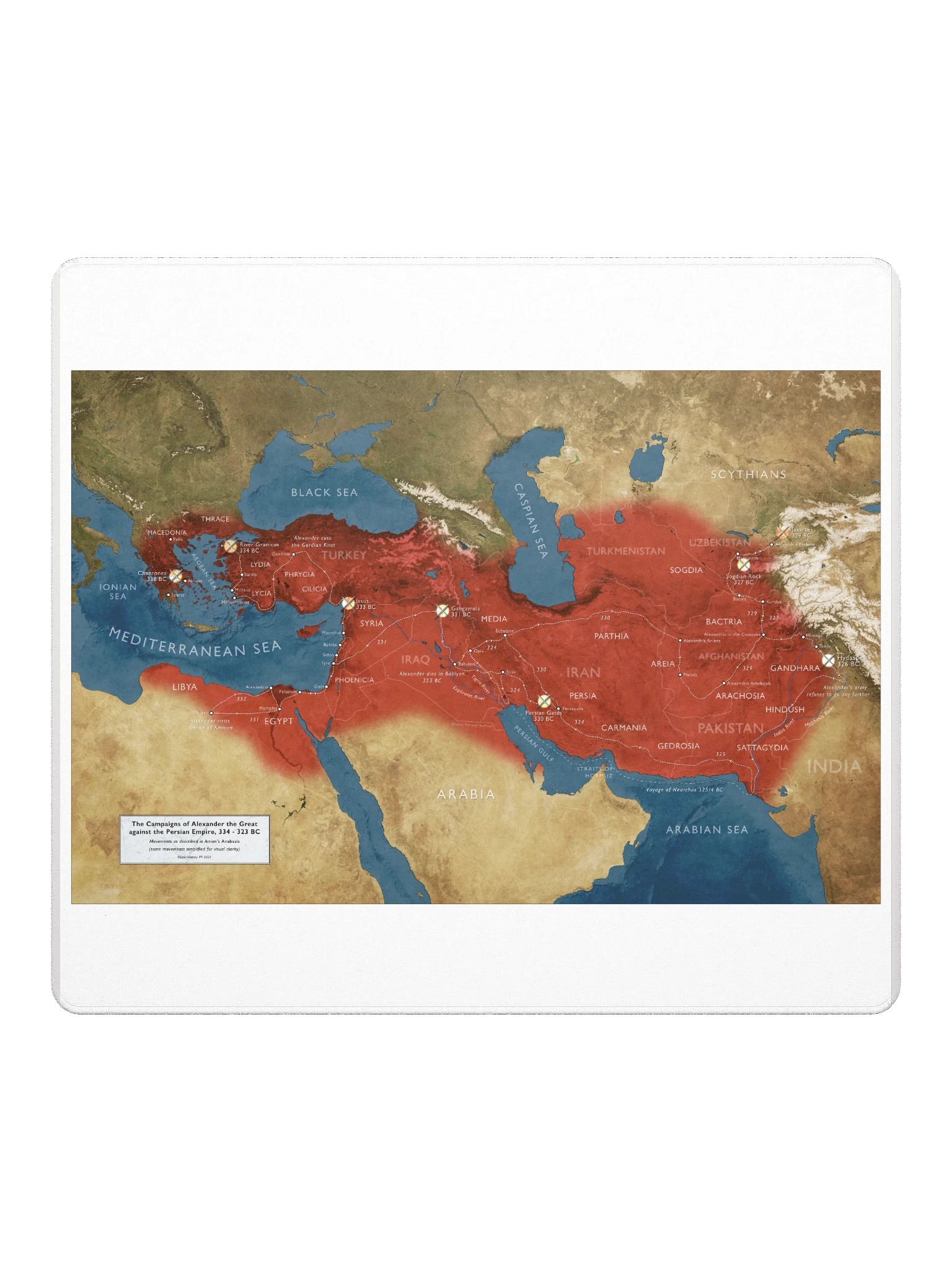 The Campaigns of Alexander - Gaming Mouse Pad product image (2)