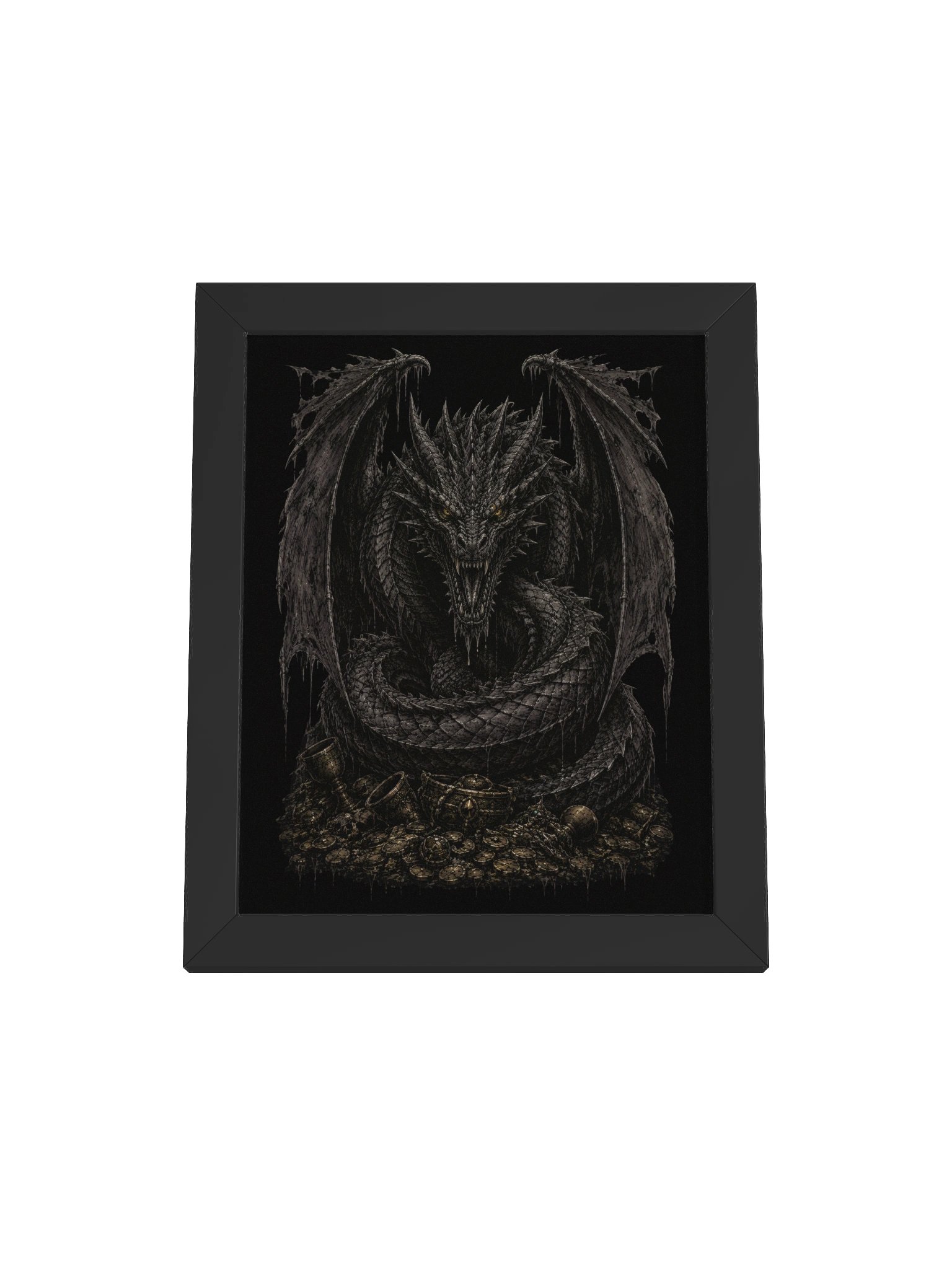 NORTHERN ILLUSIONS - Fafnir (Dragon & Hoard) Premium Framed Poster product image (2)