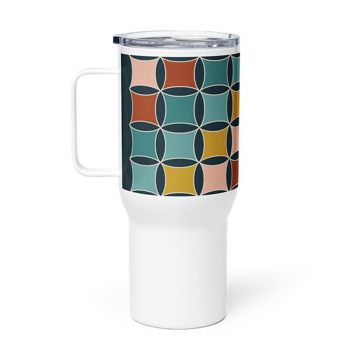 Geometric Mid Modern Century Retro Travel Mug product image (1)