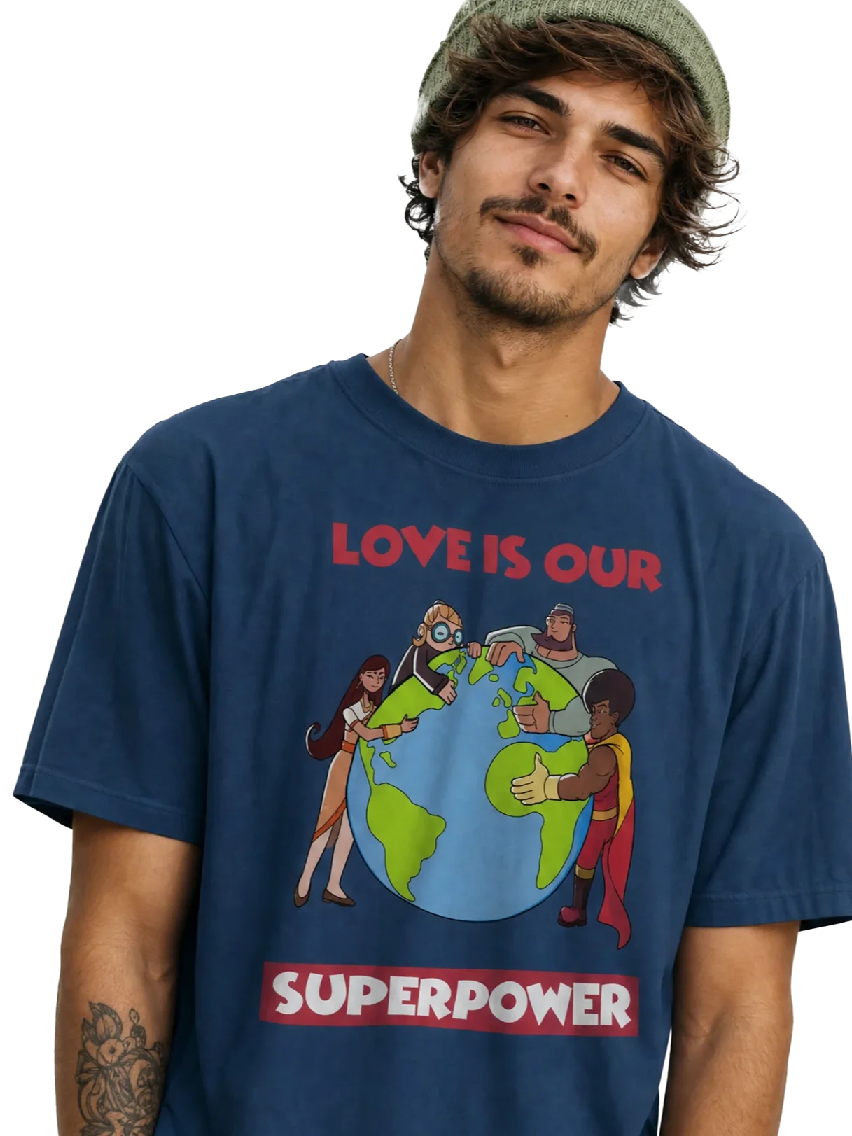 Love is Our Superpower | God's Gang Tee product image (2)