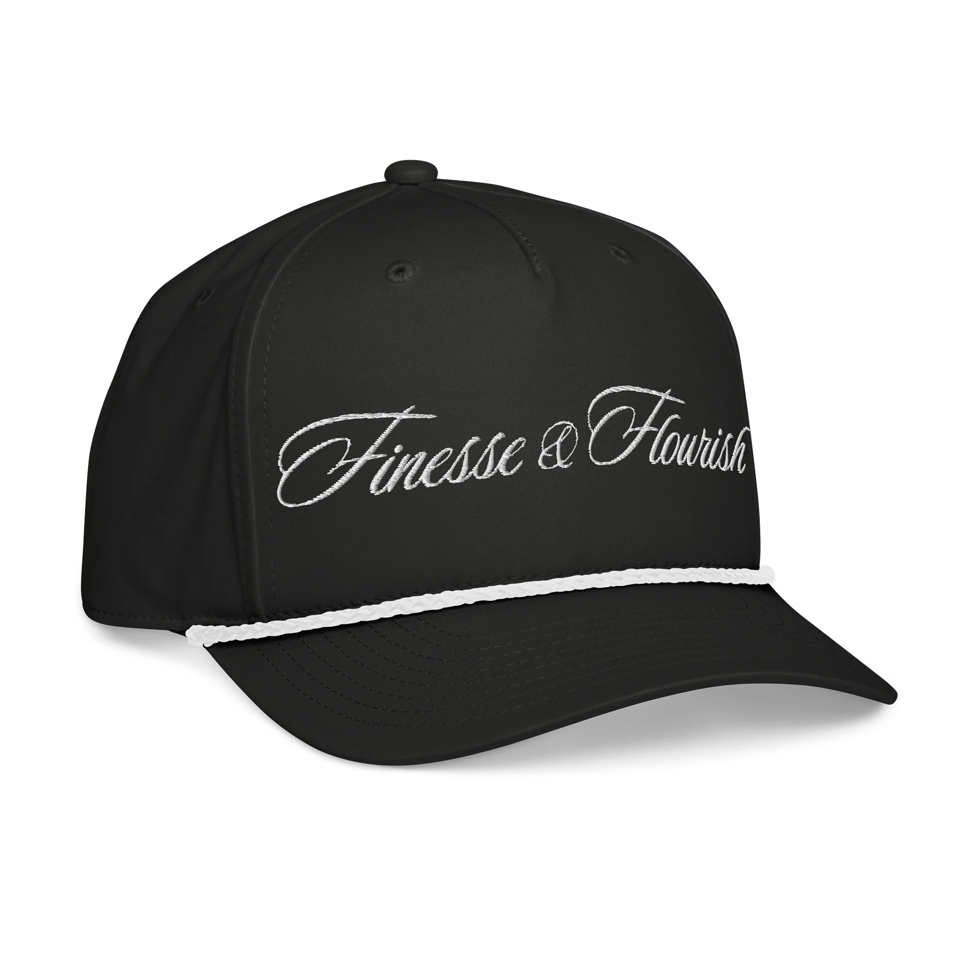 F&F Script Five-Panel Classic Rope Cap (WHT) product image (3)
