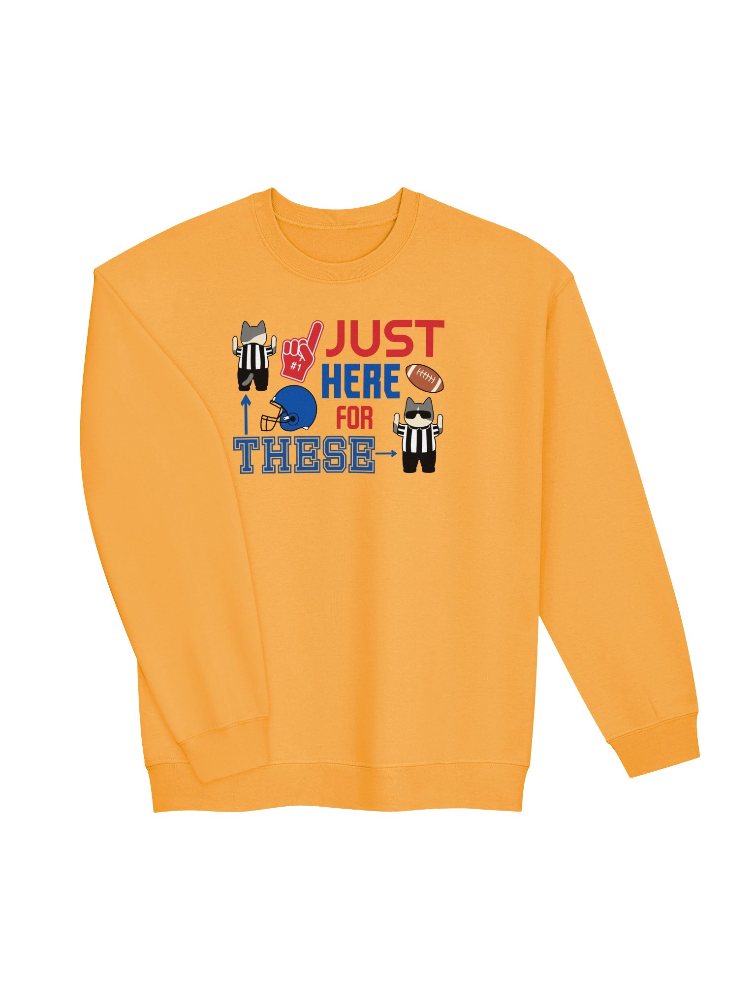 American Football Cat (JUST HERE FOR THESE - touchdown signals) - Unisex Adult Sweatshirt product image (2)