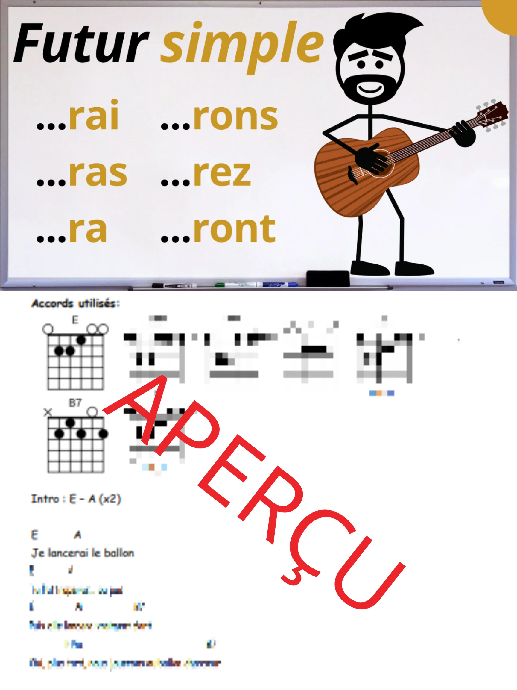 Le futur simple - Accords de guitare product image (1)