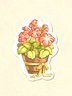 Autumn Flower Pot - Sticker 3x3