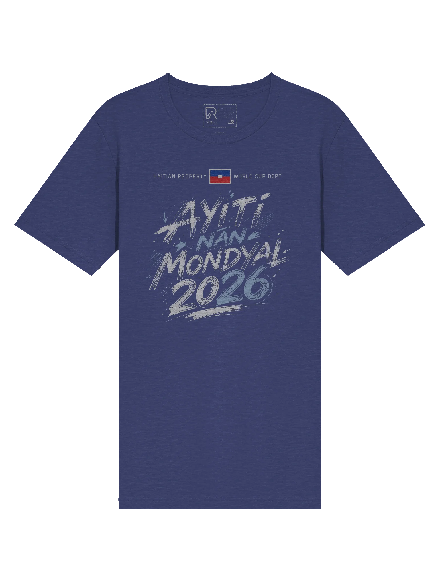 HAITI NAN MONDYAL 2026: Patriotic Tri-Blend Tee product image (3)