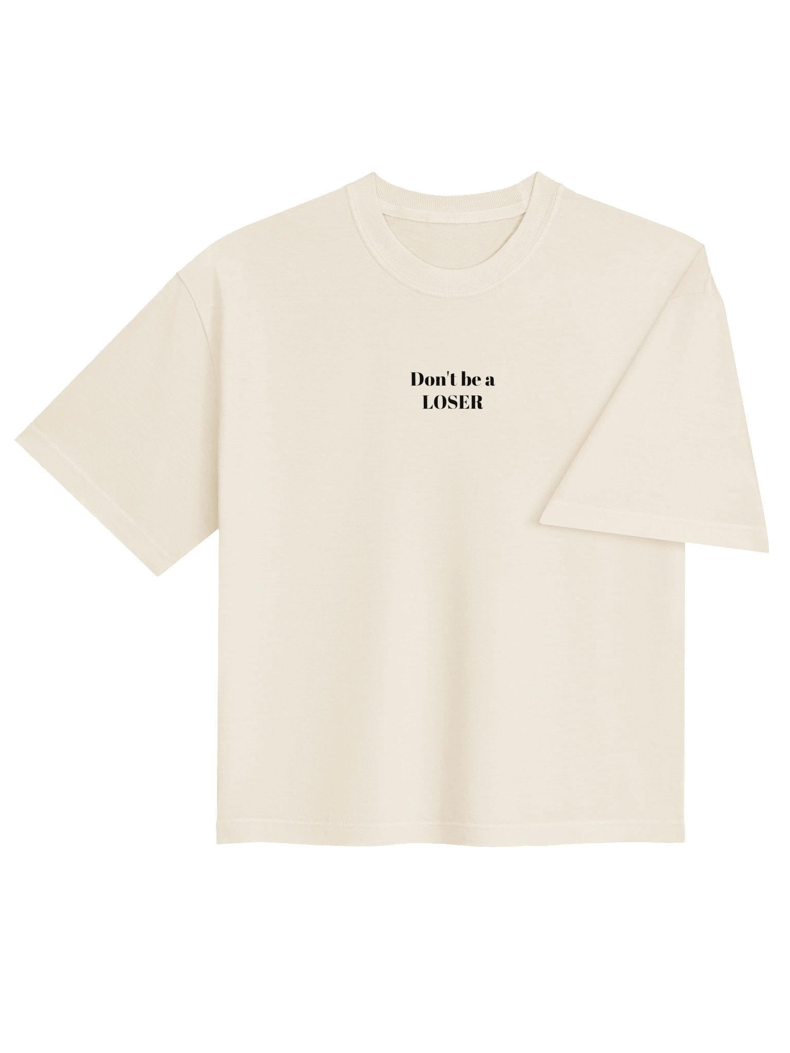 Don't be a LOSER womens boxy Tee Bone product image (4)