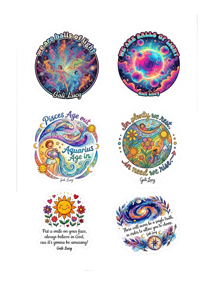 Set of 6 Stickers - Style 9 product image (1)