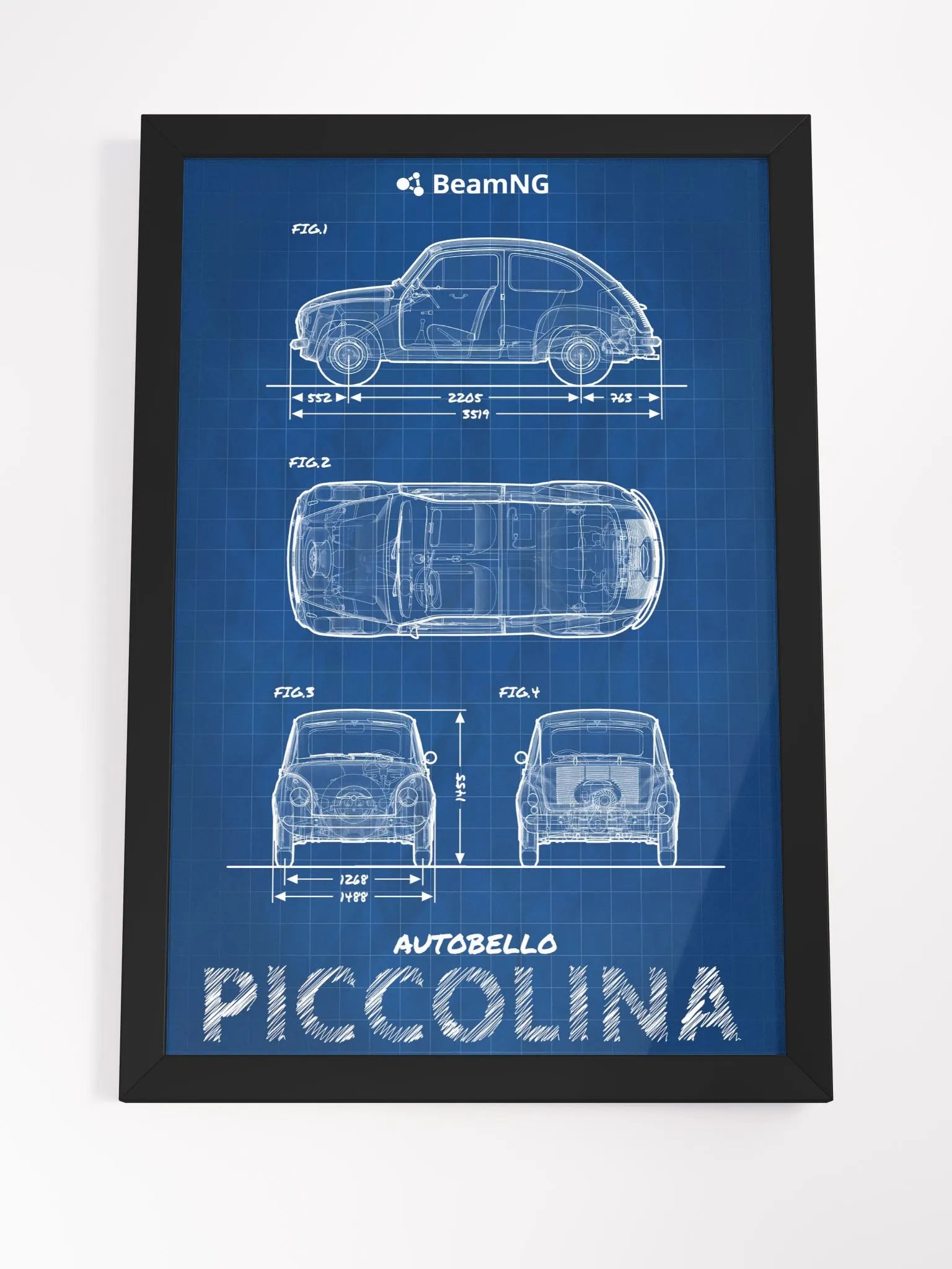 Framed Poster: Autobello Piccolina Blueprint product image (4)