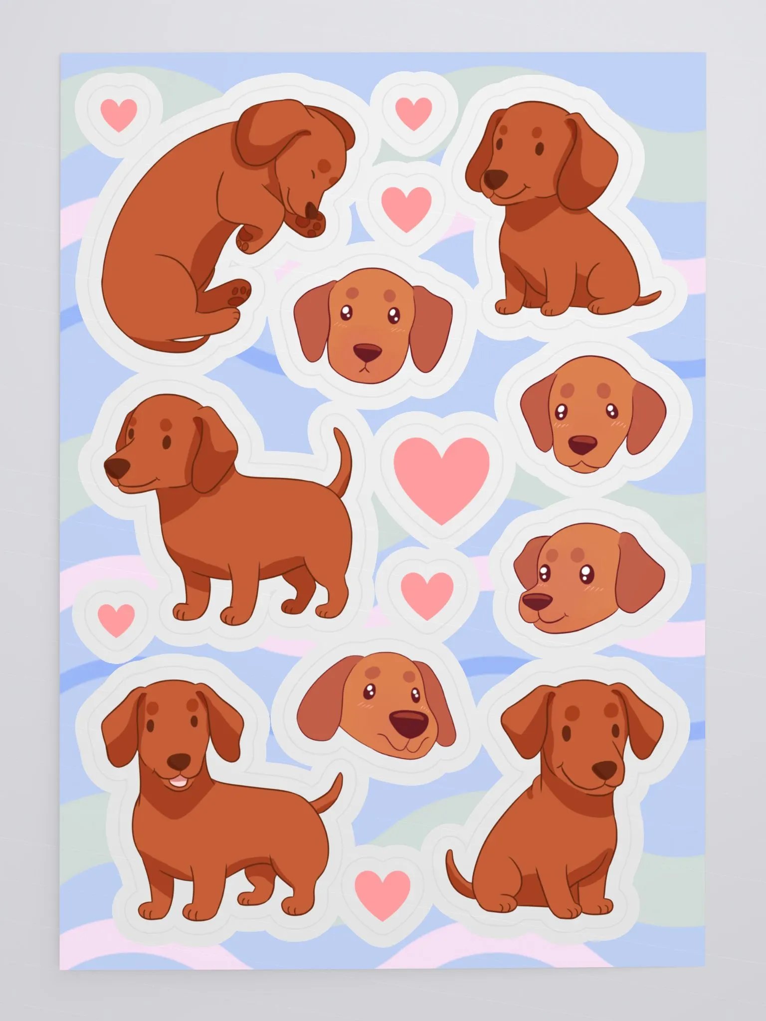 Whimsical Dachshund Delight Sticker Sheet product image (4)