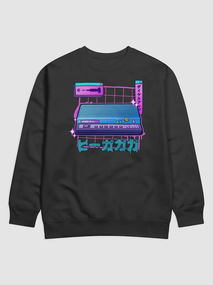Natsukashii Dial-up sound Premium Cotton Sweatshirt product image (1)