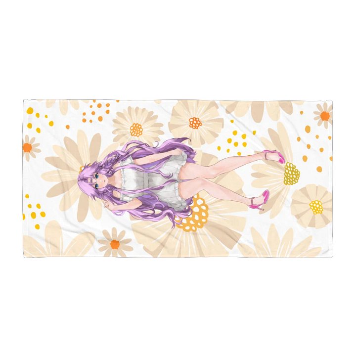 Anime girl lie down towel product image (1)