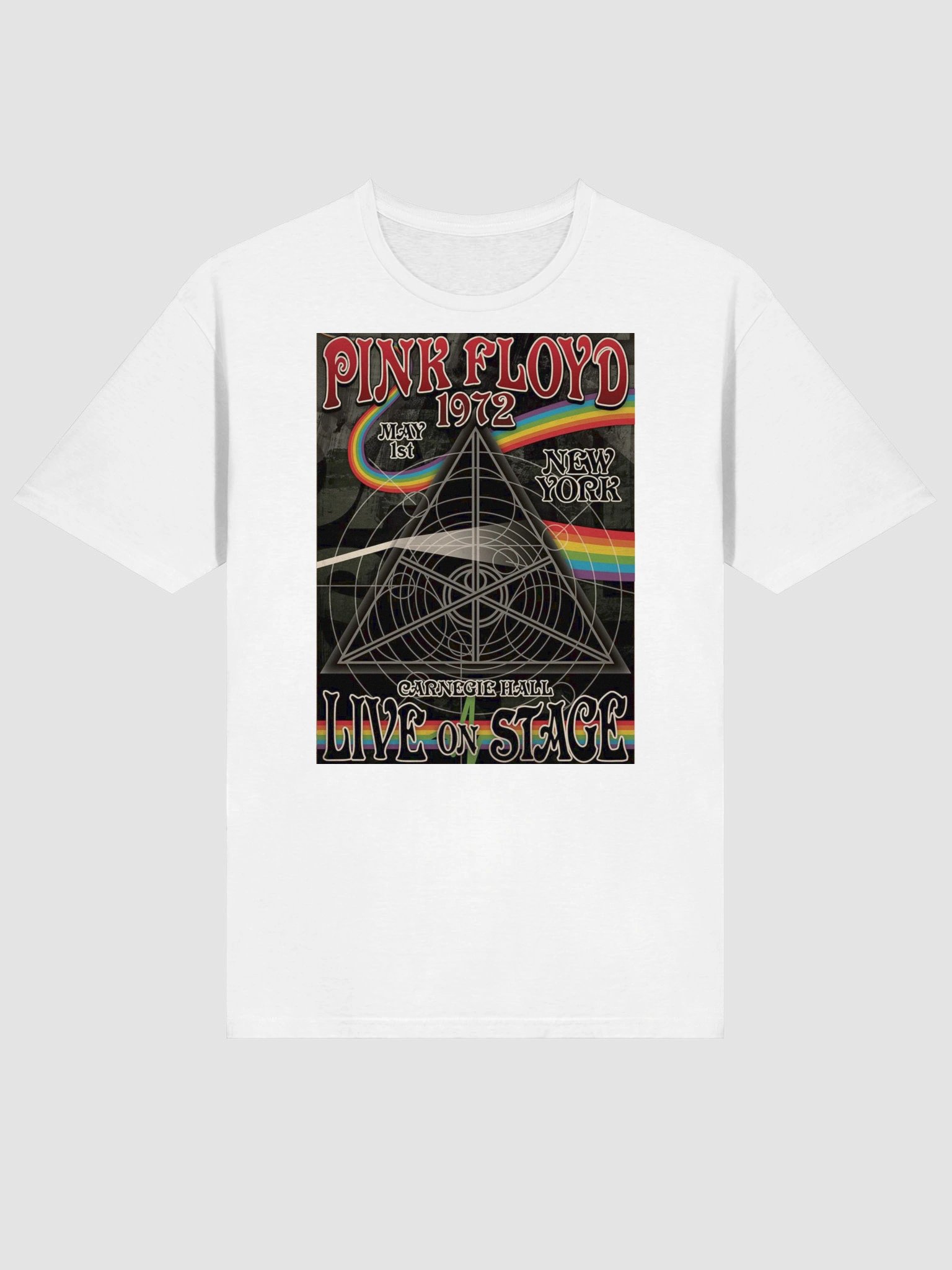 Pink Floyd 1972 Live on Stage T-Shirt | Carnegie Hall New York Psychedelic Rock Tee product image (2)