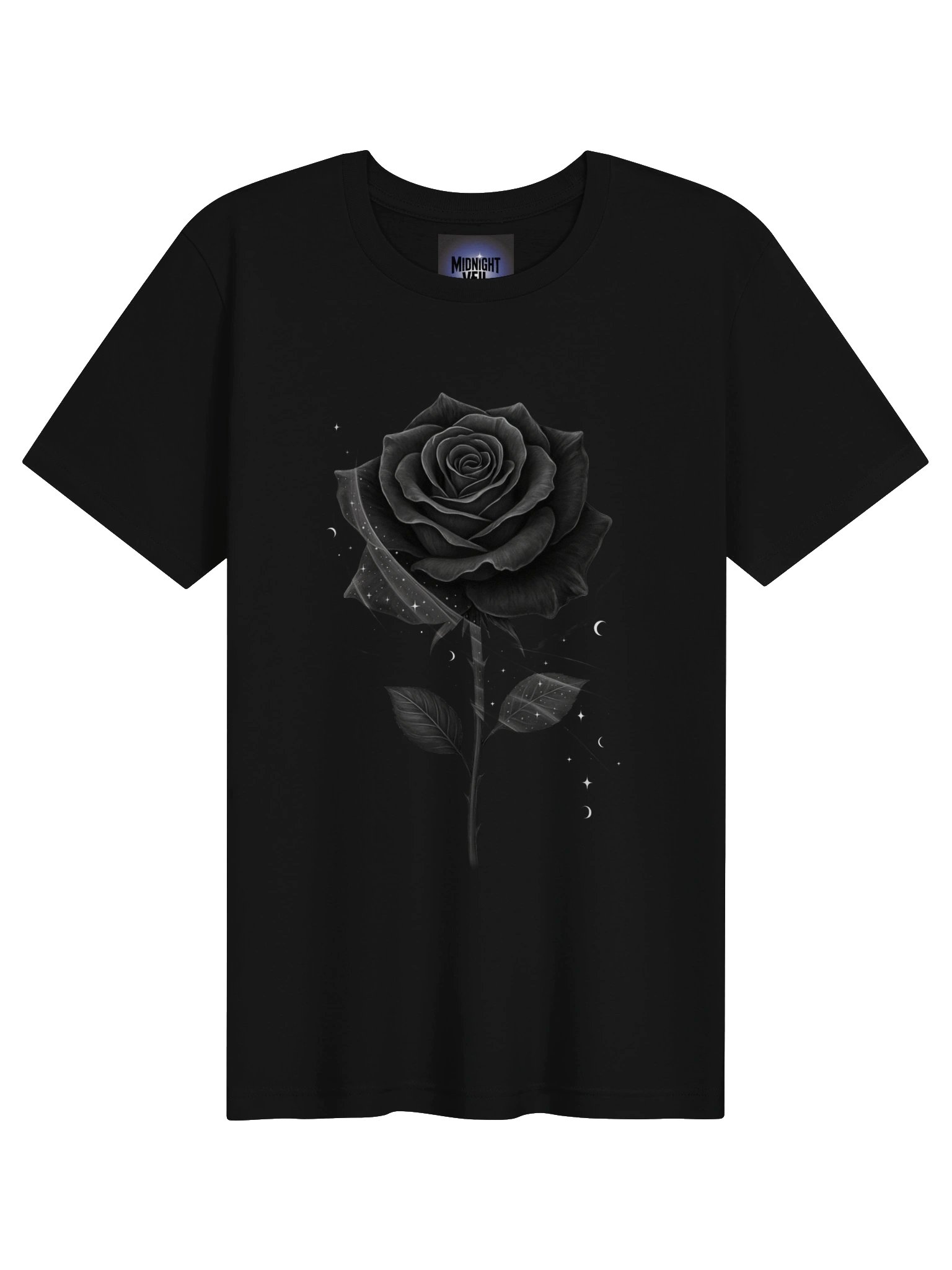 Midnight Veil Black Rose T-Shirt product image (4)