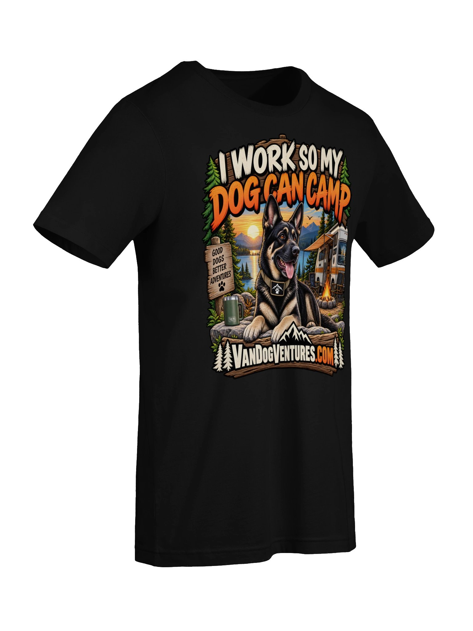 I Work So My Dog Can Camp T-Shirt product image (7)