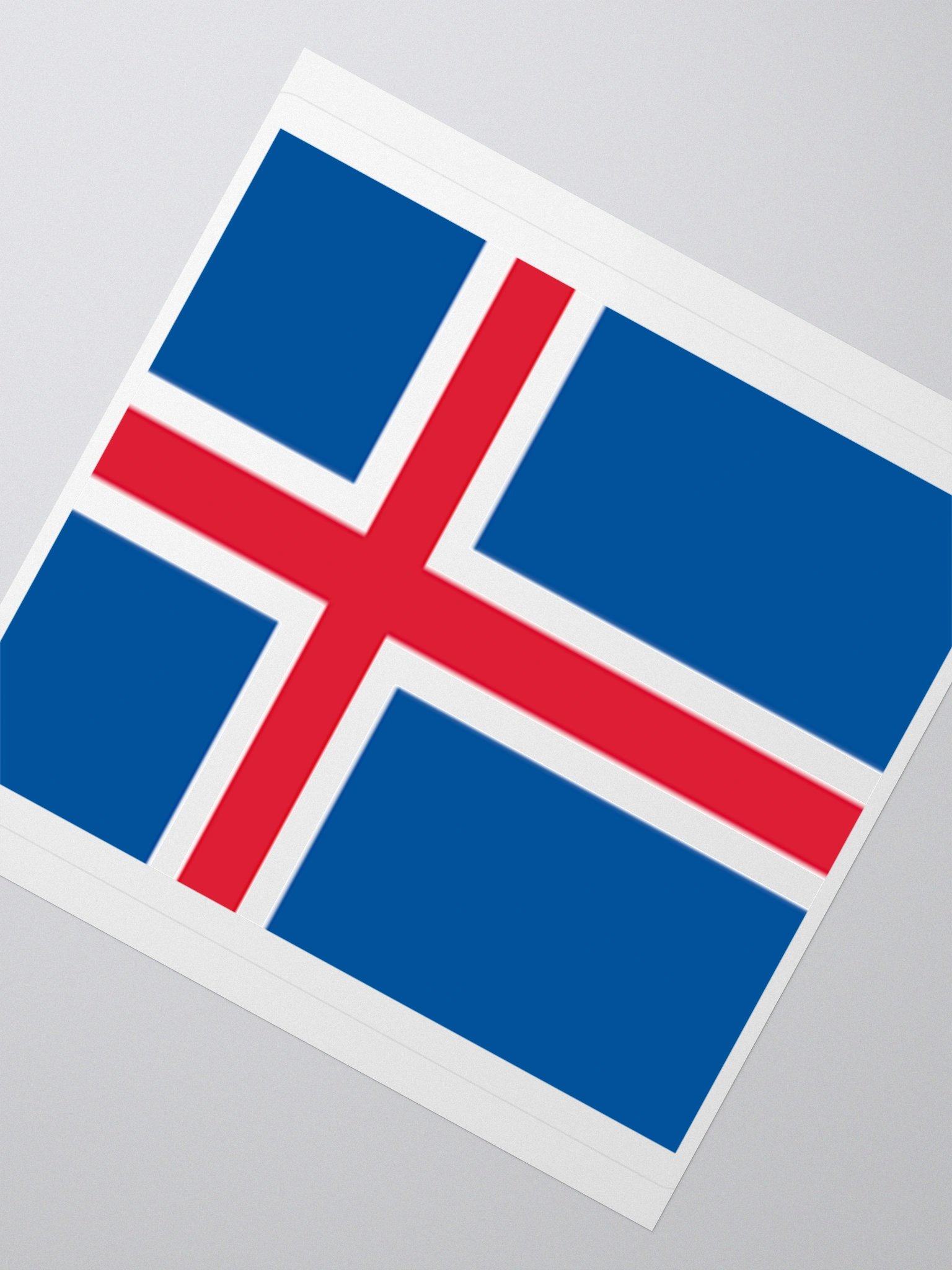 Iceland Flag Sticker | Red White Cross Design | Durable Vinyl | 3 Sizes product image (4)