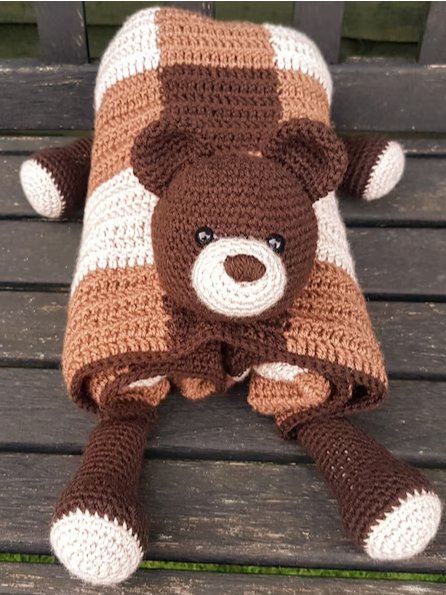 Woodland Bear Crochet Baby Blanket Pattern - Amigurumi Toy PDF Pattern - Crafting Happiness product image (5)