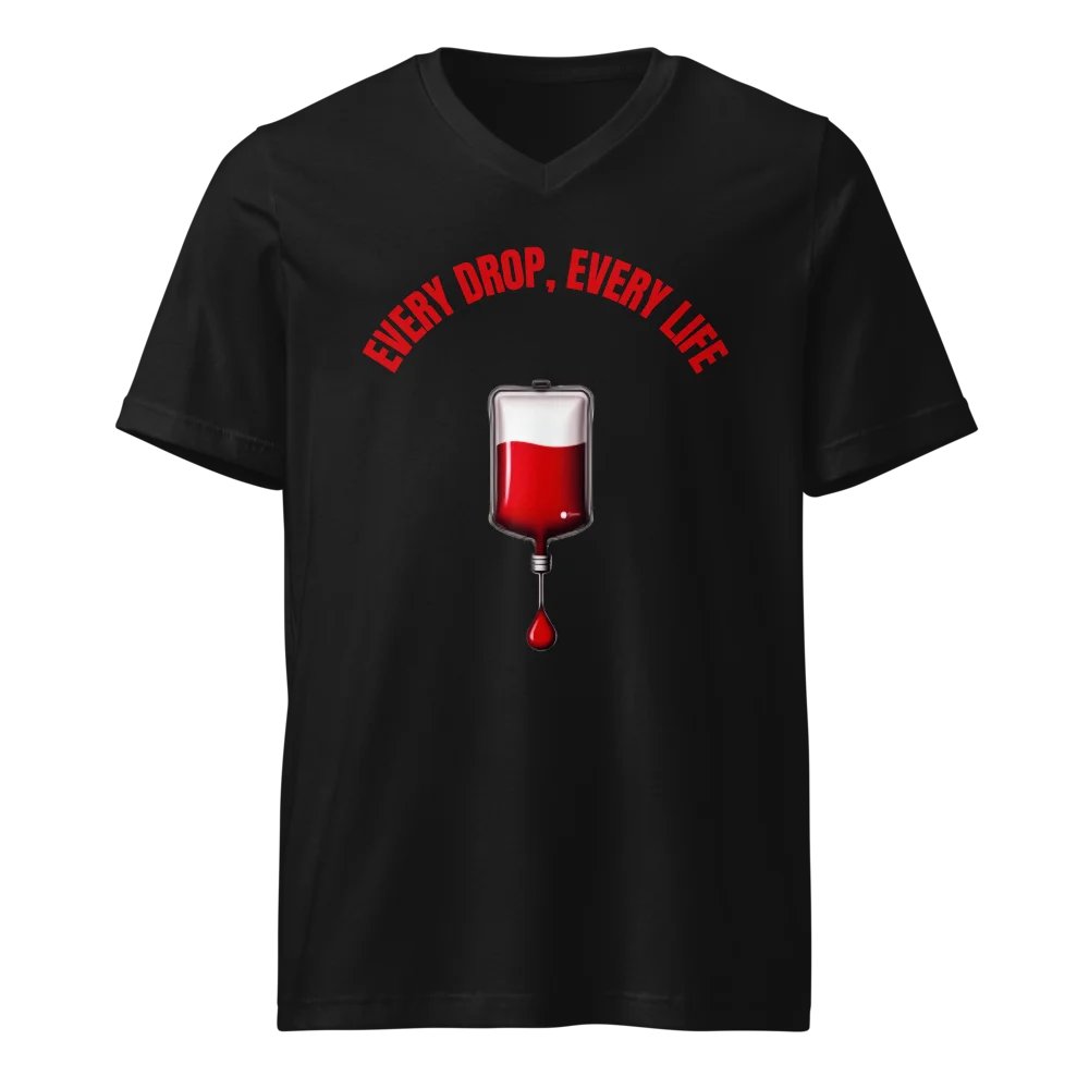 transfusion, Lifeblood, every drop, every life V-Neck Tee product image (1)