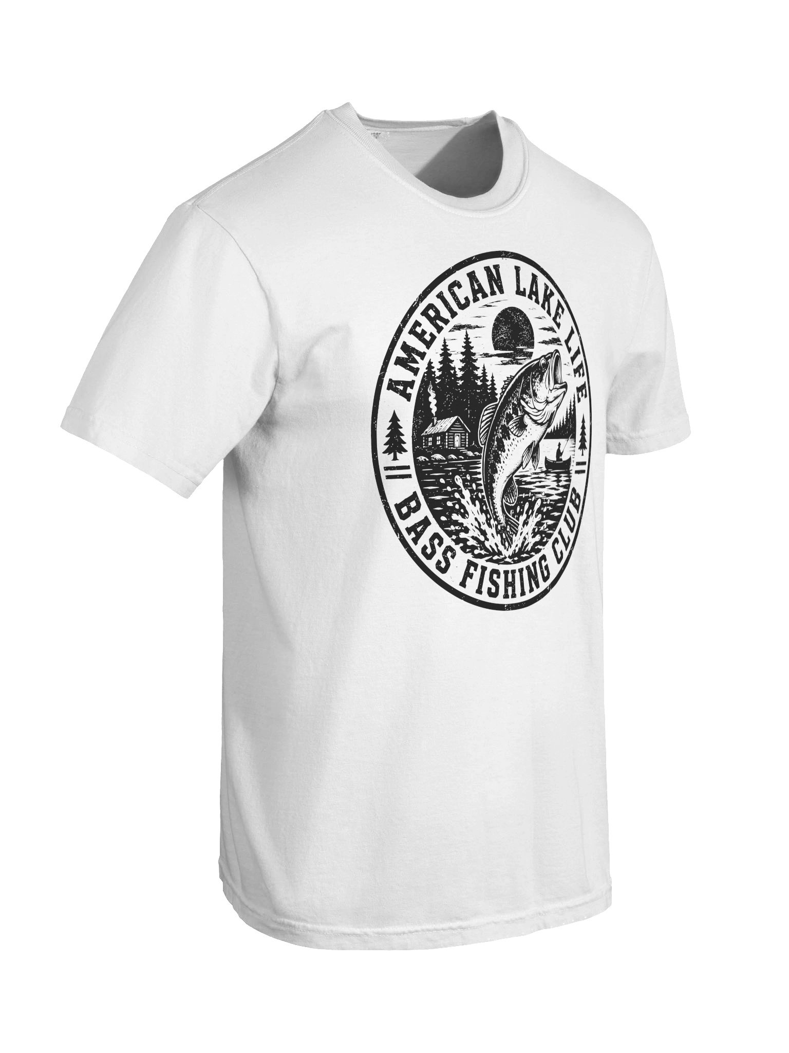 American Lake Life T-Shirt | Vintage Bass Fishing Outdoor Graphic Tee product image (71)