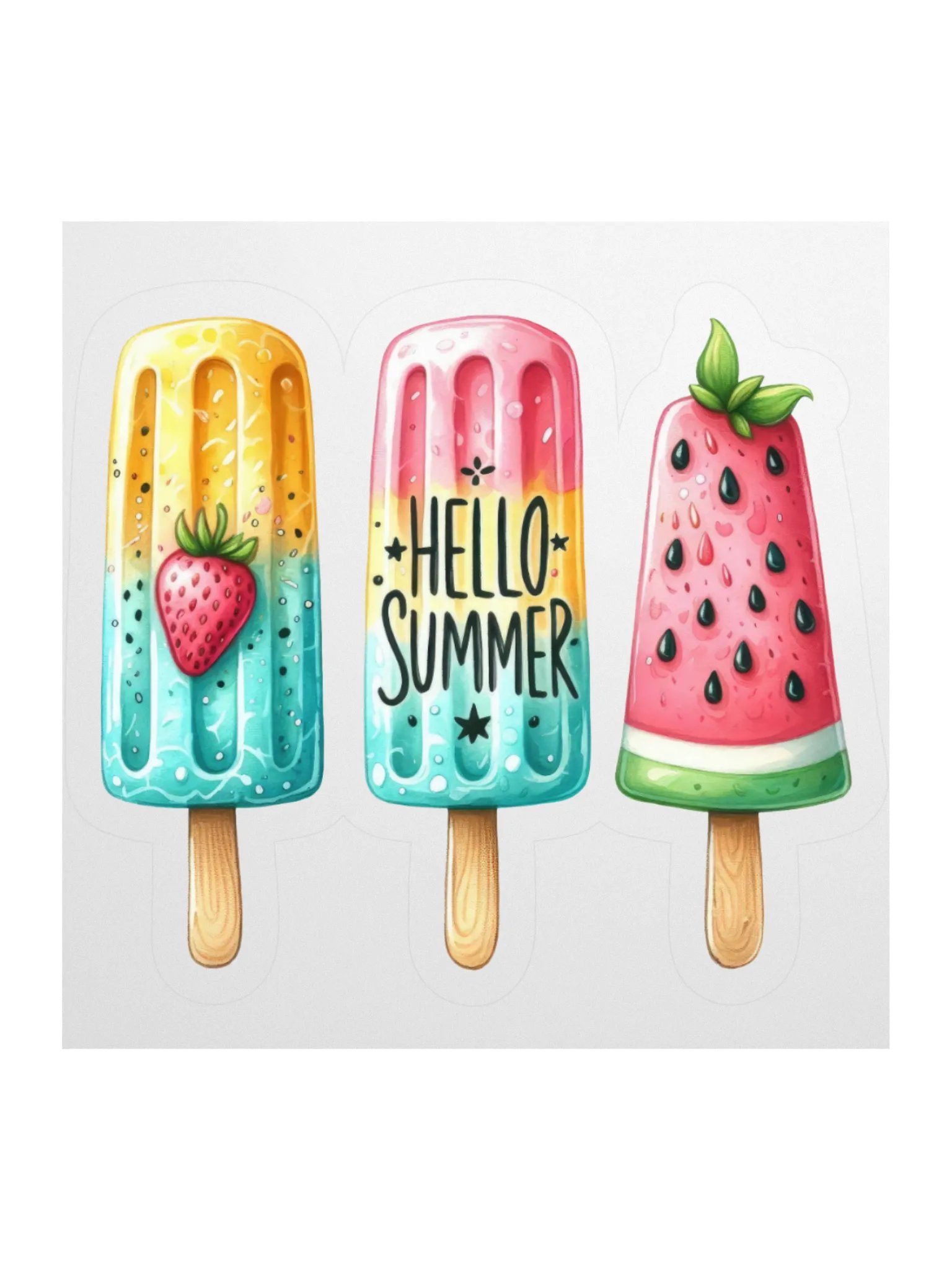 Summer Vibes Kiss Cut Stickers product image (3)