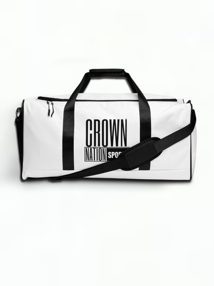 Crown Nation Sports Duffle Bag // White product image (1)
