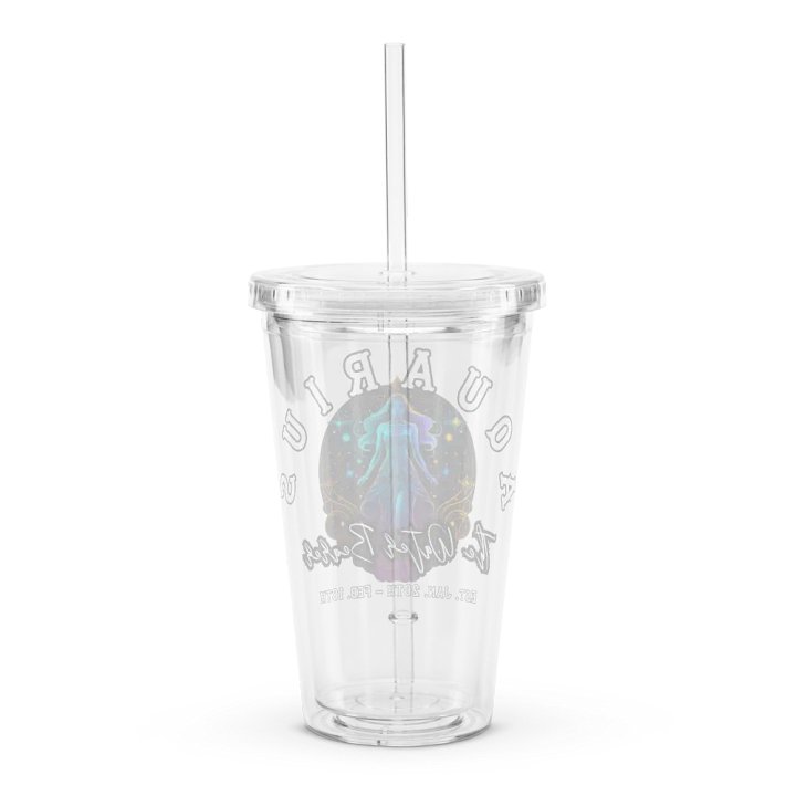 Aquarius - Zodiac Double Wall Clear Plastic Tumbler product image (2)