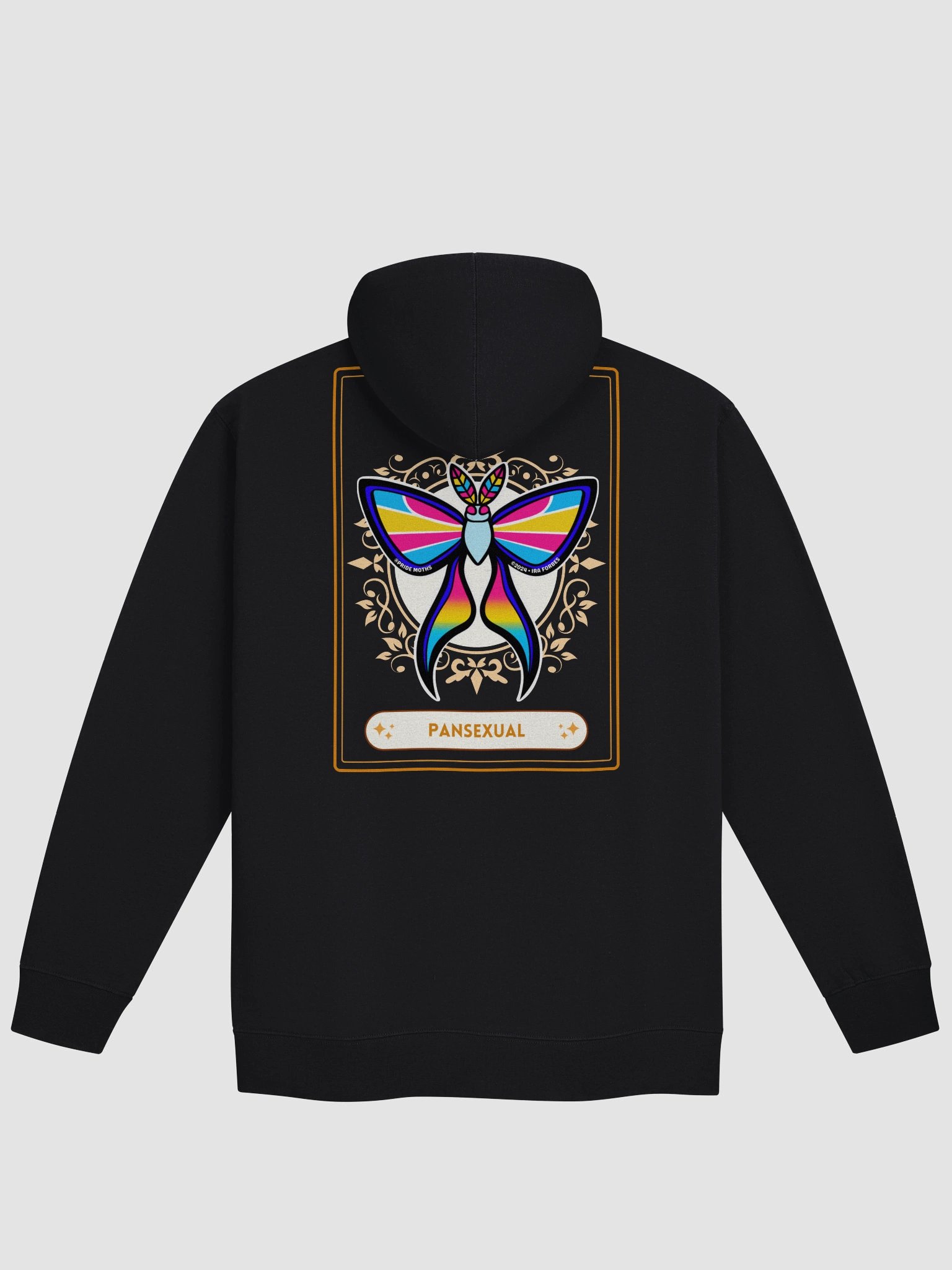 № 4 | PANSEXUAL PRIDE MOTH | TAROT CARD STYLE | ZIP-UP HOODIE product image (1)