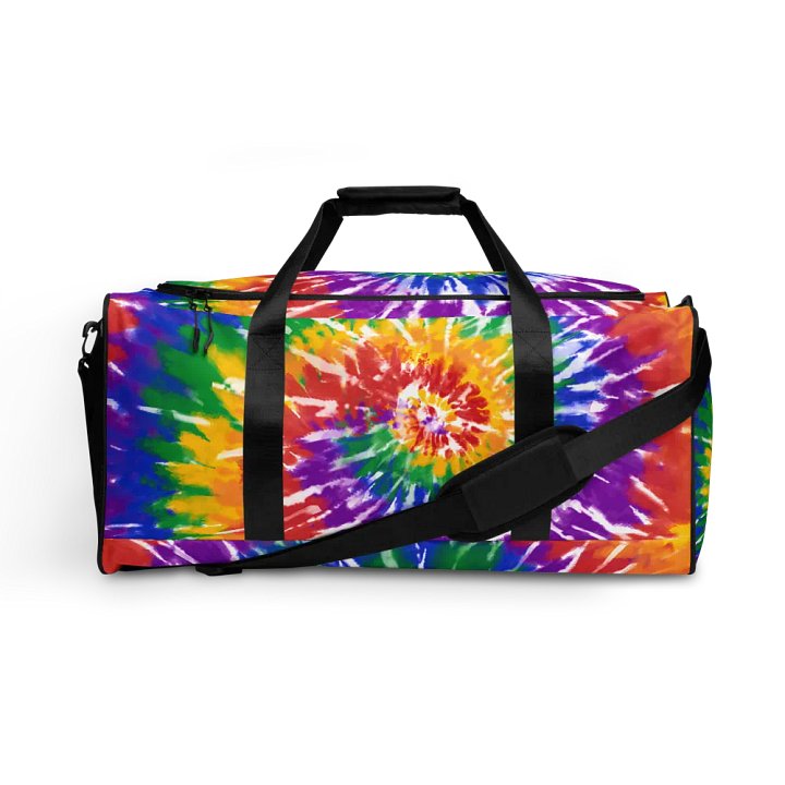 Rainbow tie dye duffle bag product image (1)
