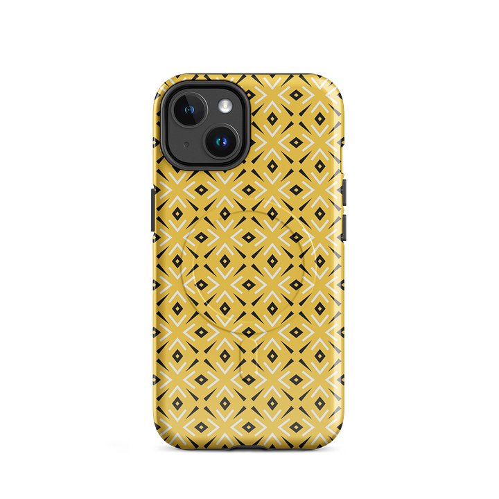 Lemon Lattice iPhone 17 Tough MagSafe Case - Shockproof Dual-Layer Geometric Protective Cover product image (2)